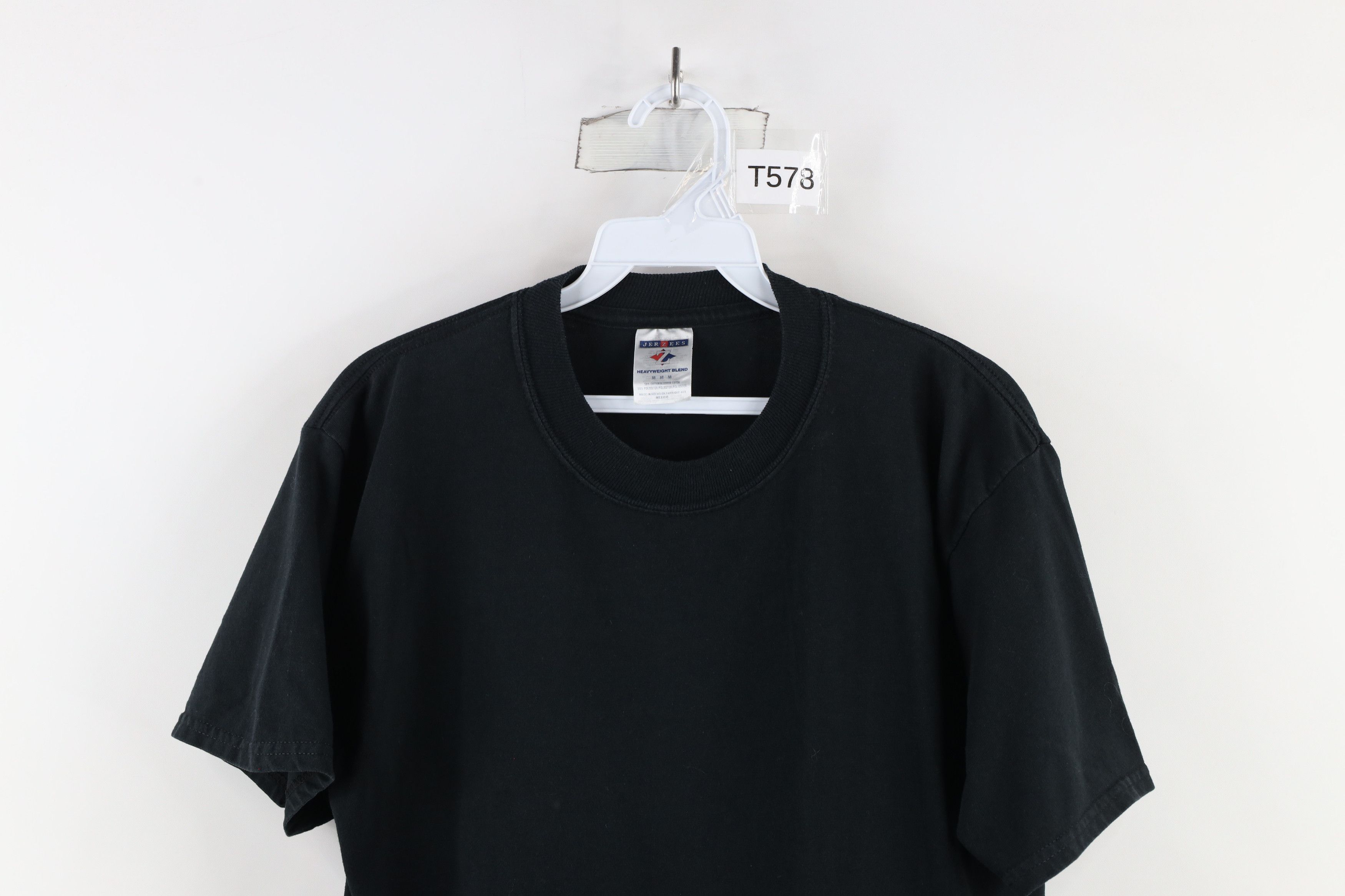 Vintage Vintage 90s Streetwear Blank Heavyweight T-Shirt Black Size US M / EU 48-50 / 2 - 2 Thumbnail