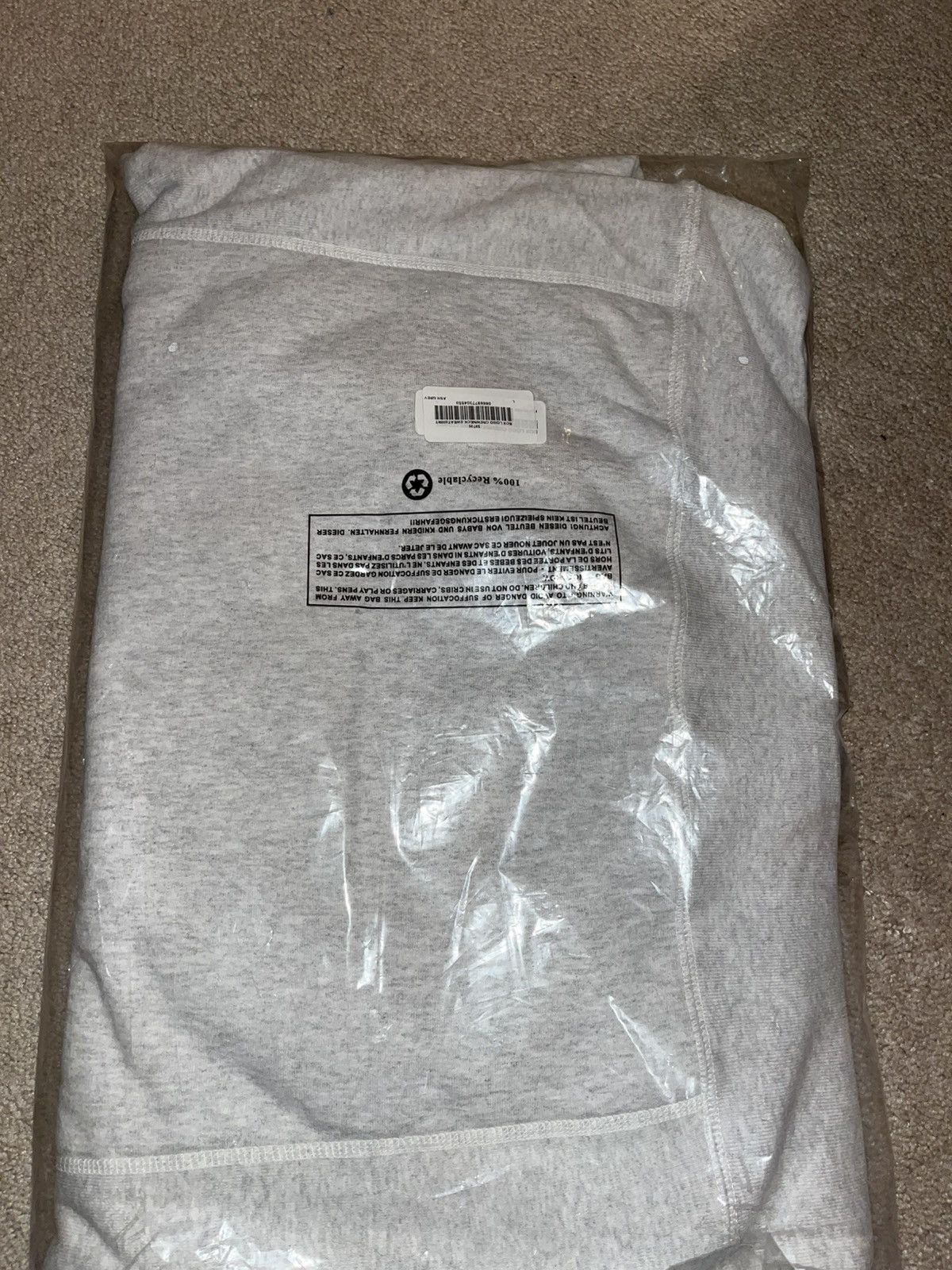 Supreme FW18 Ash Grey Box Logo Crewneck Sweatshirt Size US L / EU 52-54 / 3 - 3 Thumbnail
