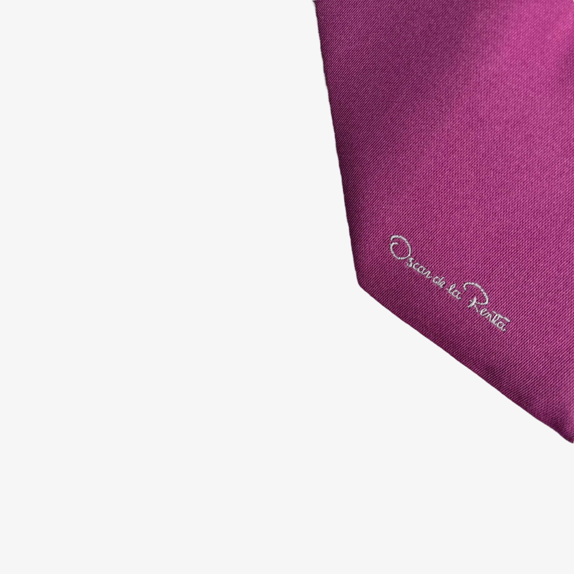 Oscar De La Renta Vintage 90s Oscar De La Renta Pink Striped Silk Tie Size ONE SIZE - 3 Thumbnail