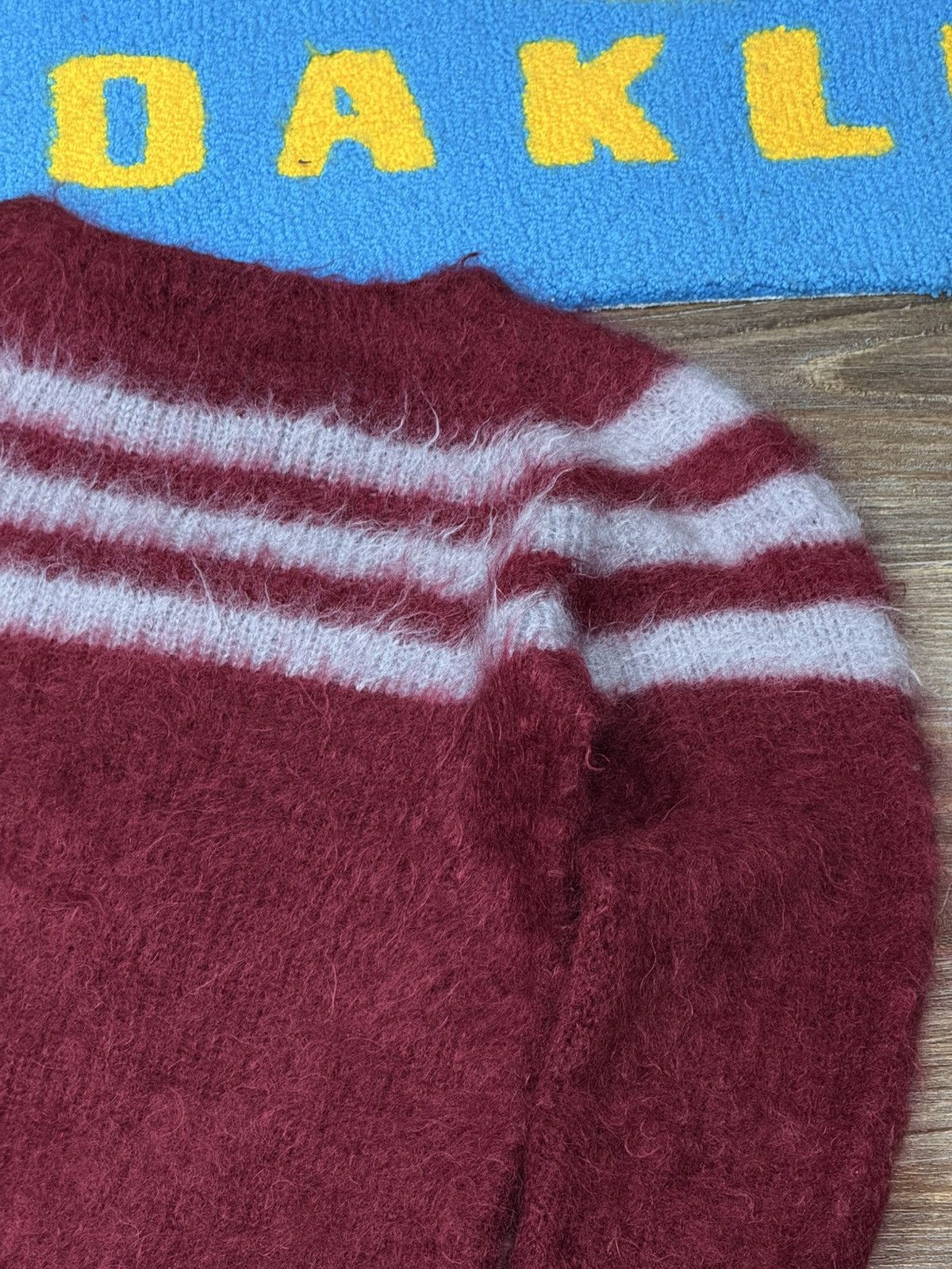 Howlin By Morrison × Howlin' Howlin by Morrison Stripped Red Mohair Crewneck Sweater Size US S / EU 44-46 / 1 - 12 Thumbnail