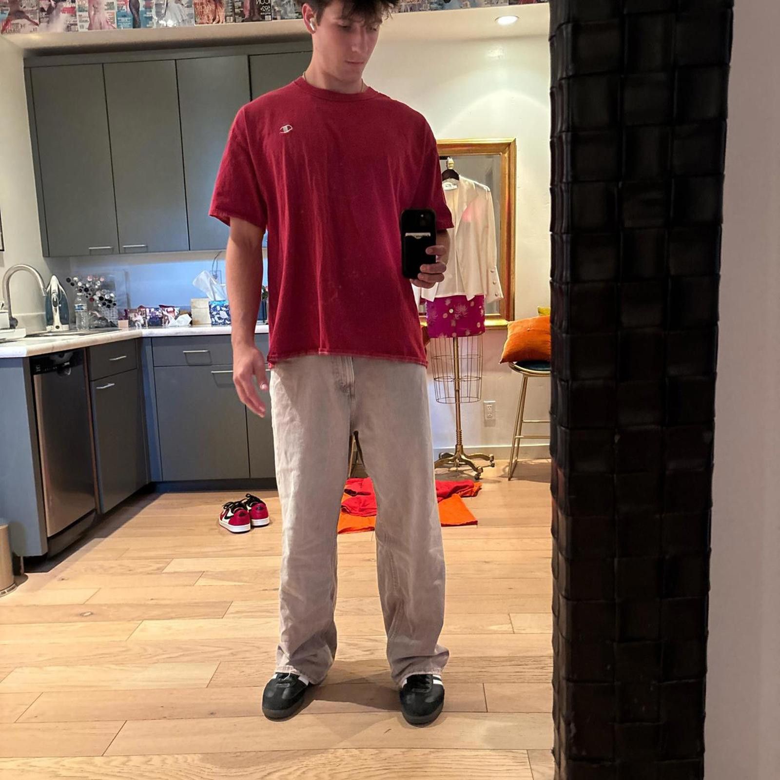 Champion Vintage Champion Red Tee Size US XL / EU 56 / 4 - 1 Thumbnail