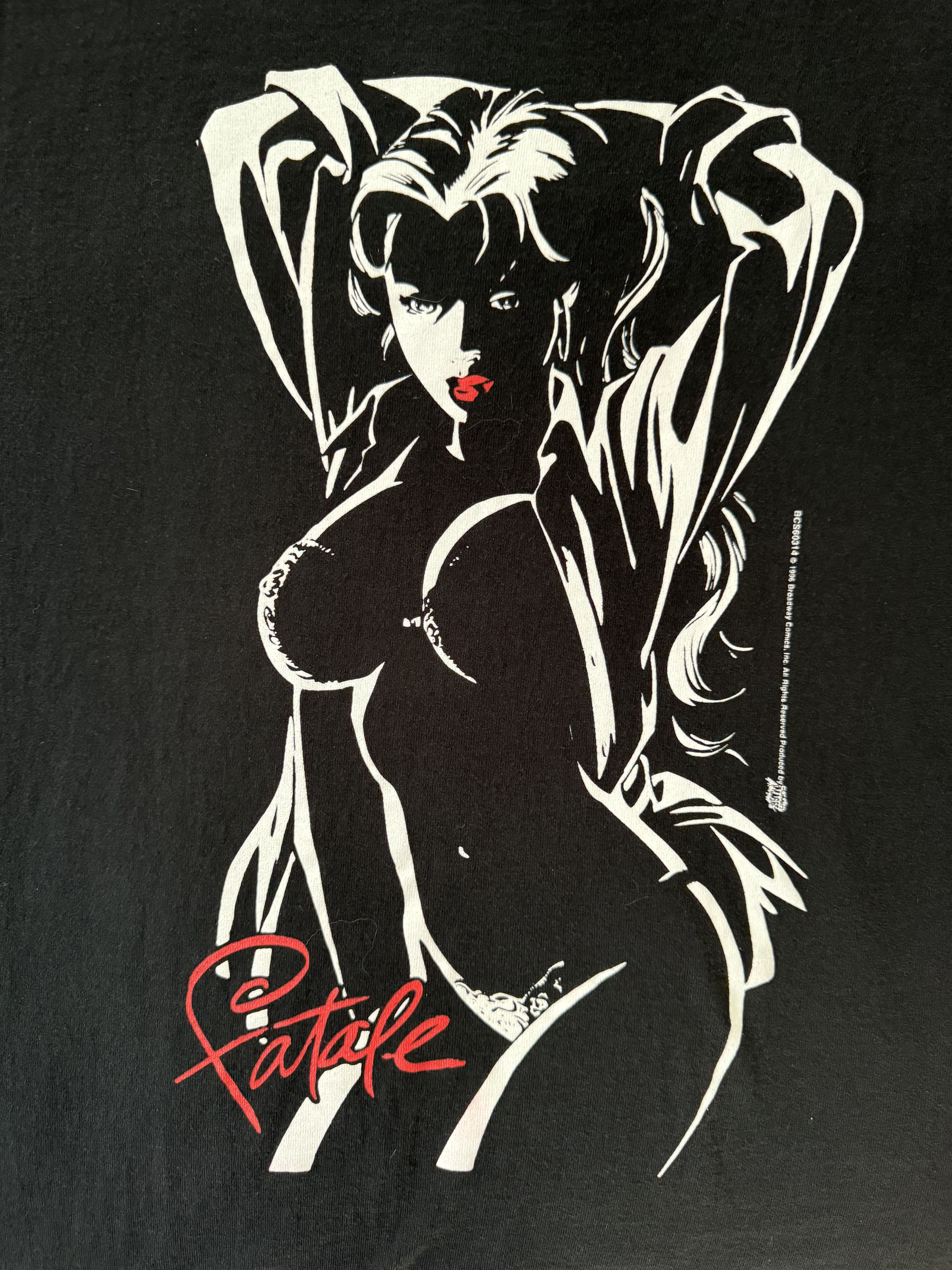 Fruit Of The Loom × Vintage 1996 "Fatale" Broadway Comics/Comic Images Promo T-shirt Size US XL / EU 56 / 4 - 3 Thumbnail