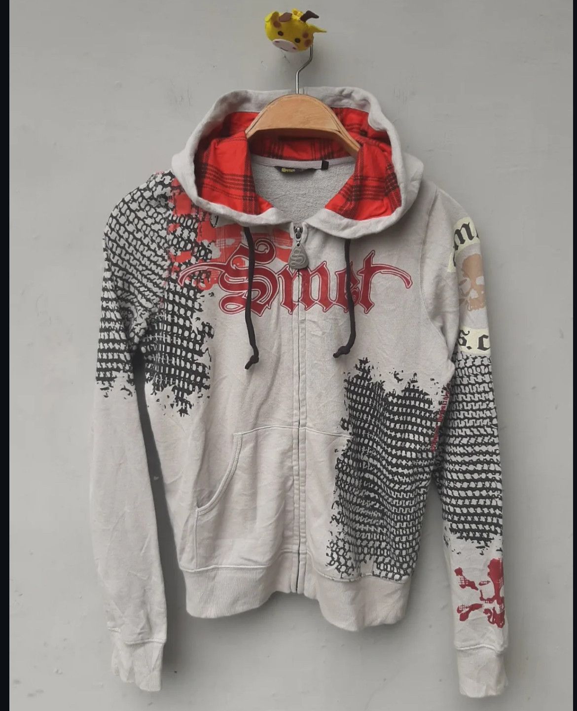 Japanese Brand 2000s Smet Christian Audigier Skull Poem Zip Hoddie y2k Lgb Size US S / EU 44-46 / 1 - 2 Thumbnail