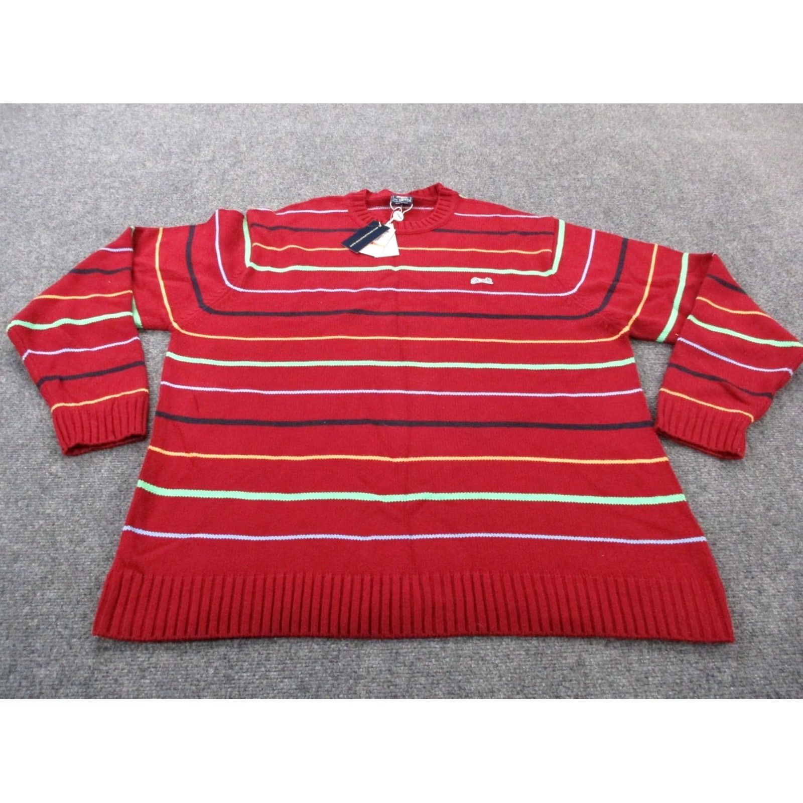 Vintage Nike Le Tigre Sweater Mens 3XL Red Striped Acrylic Knit Crew Neck Pullover Casual Preppy Winter Fall Style: Pullover, Lightweight, Thermal, Logo Size US XXL / EU 58 / 5 - 2 Thumbnail
