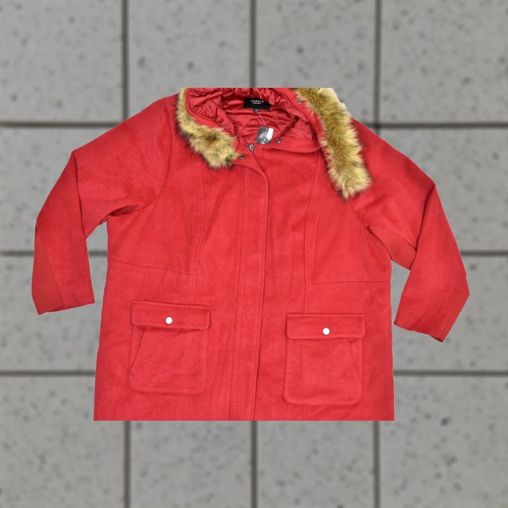 Torrid VINTAGE? No. Torrid Parka Coat Wool Blend Hooded Zip Front Red 5X 28 Women Plus Size Wool Winter Coat Womens Size XXL / US 16-18 / IT 52-54 - 1 Thumbnail