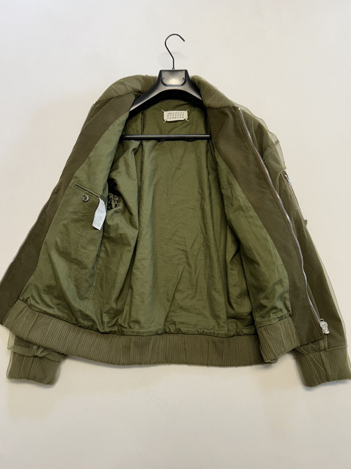 Maison Margiela FW2014 Tull Military Bomber Khaki Size US M / EU 48-50 / 2 - 10 Thumbnail