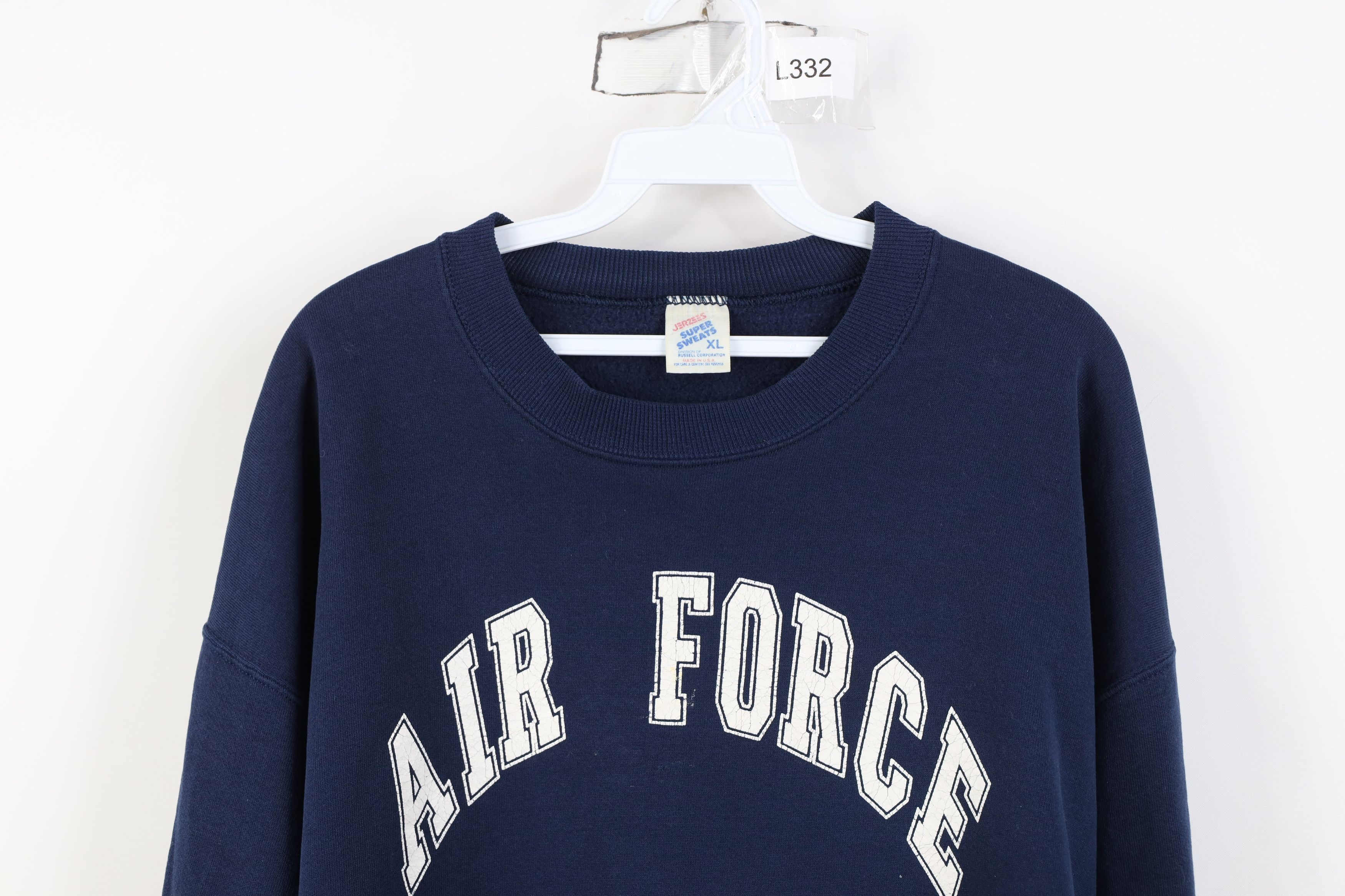 Vintage Vintage 90s US Air Force ROTC Crewneck Sweatshirt Blue USA Size US XL / EU 56 / 4 - 2 Thumbnail