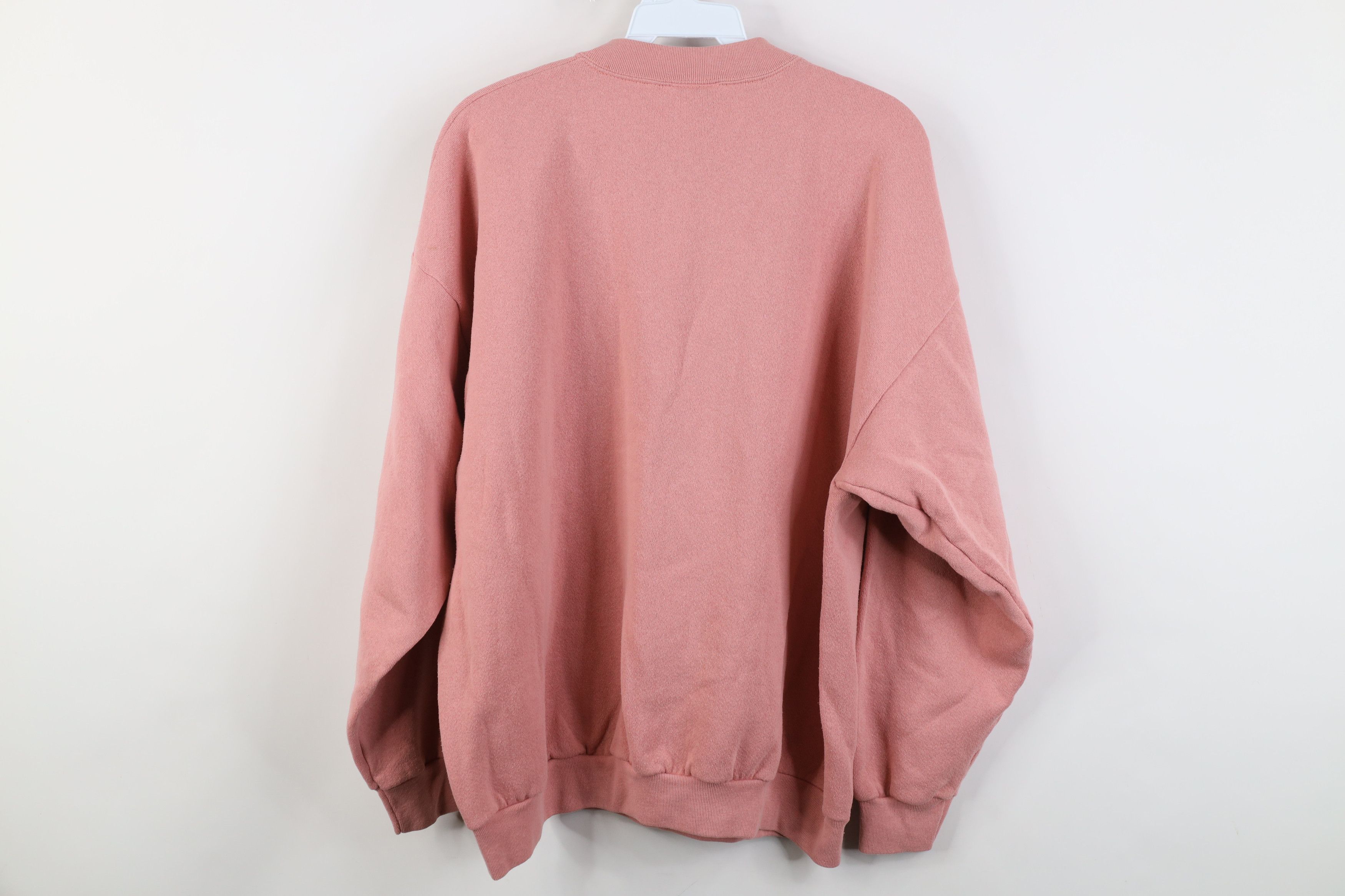 Vintage Vintage 90s Streetwear Blank Crewneck Sweatshirt Light Pink Size US XL / EU 56 / 4 - 9 Thumbnail