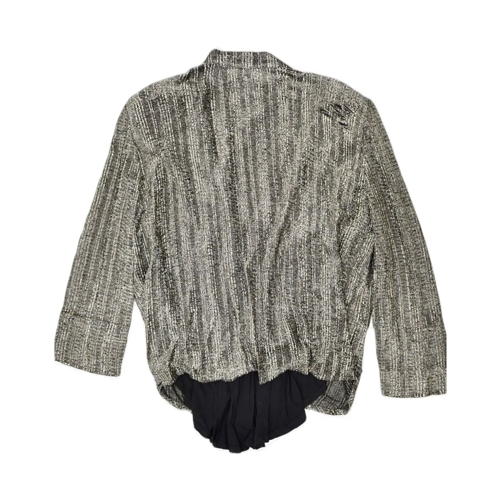 Vintage VINTAGE Womens Blouse Top Grey Colourblock UK 18 XL Long Sleeve Size XL / US 12-14 / IT 48-50 - 2 Thumbnail