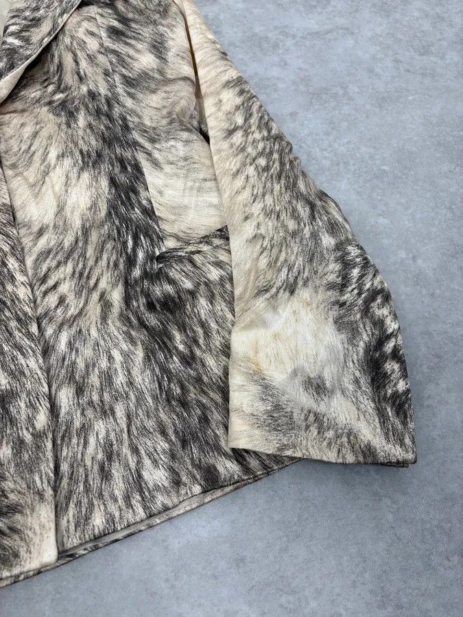 Roberto Cavalli AW1999 Roberto Cavalli Wolf Fur Effect Beige Blazer Jacket Size M / US 6-8 / IT 42-44 - 8 Thumbnail