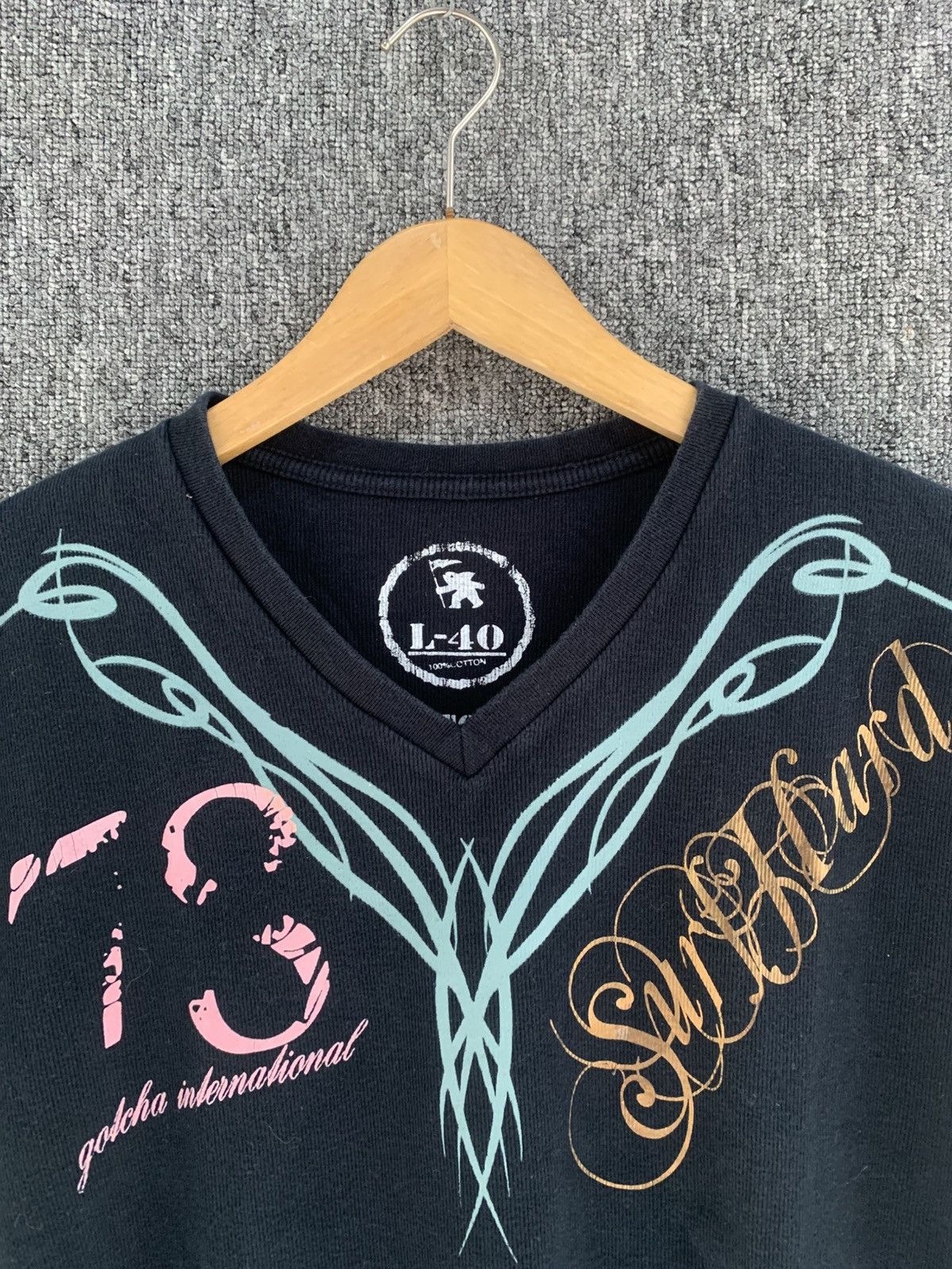 Vintage 🇺🇸 Gotcha Surf Hard Poem Gothic Surfware Tshirt Size US L / EU 52-54 / 3 - 4 Thumbnail