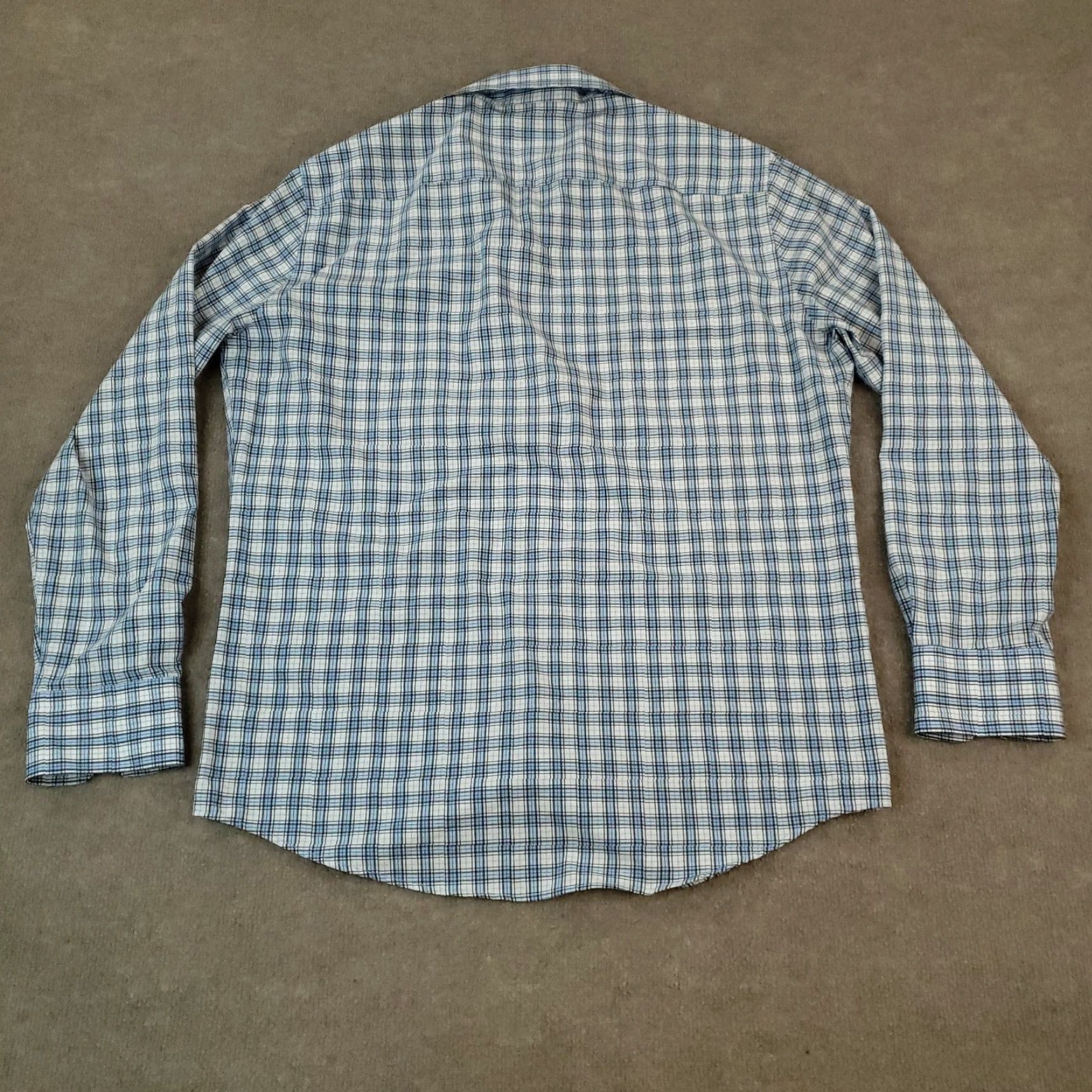 Peter Millar Peter Millar Polo Shirt Men Large Blue Plaid Summer Comfort Golf Breathable Long Sleeve Size US L / EU 52-54 / 3 - 8 Thumbnail
