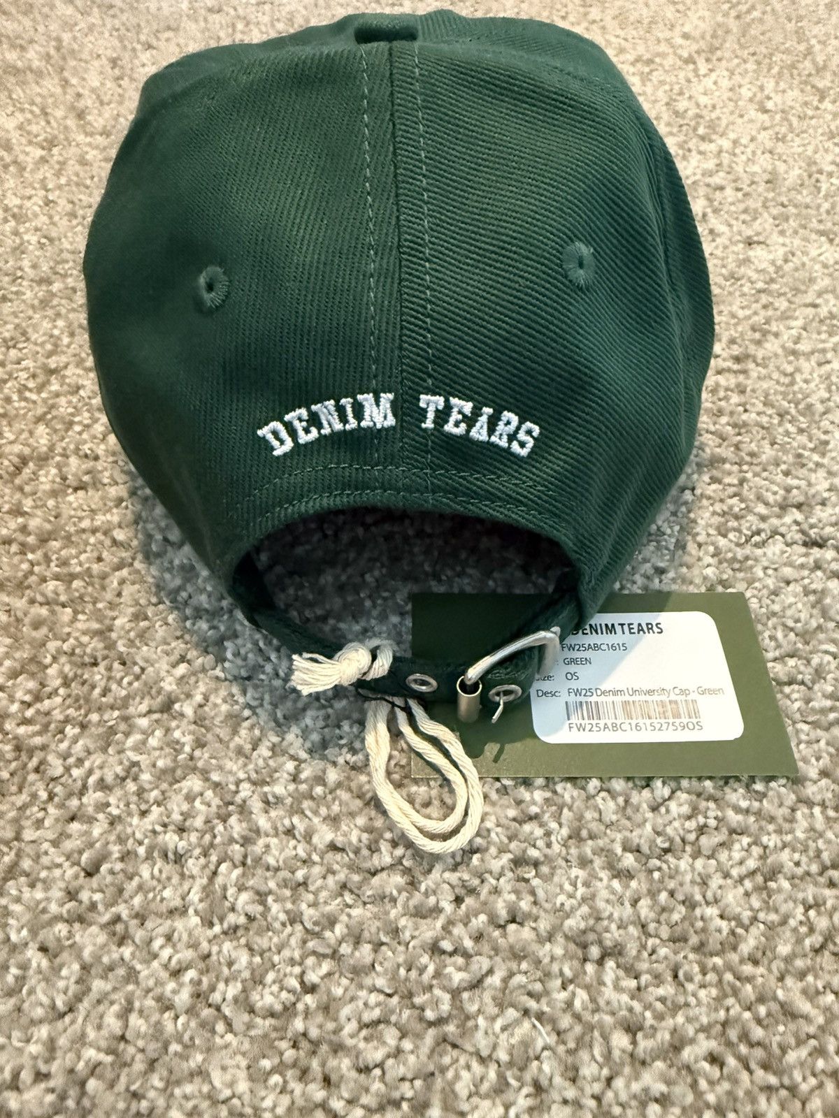 DENIM TEARS Denim Tears Denim University Cap Green Brand New Rare Size ONE SIZE - 3 Thumbnail