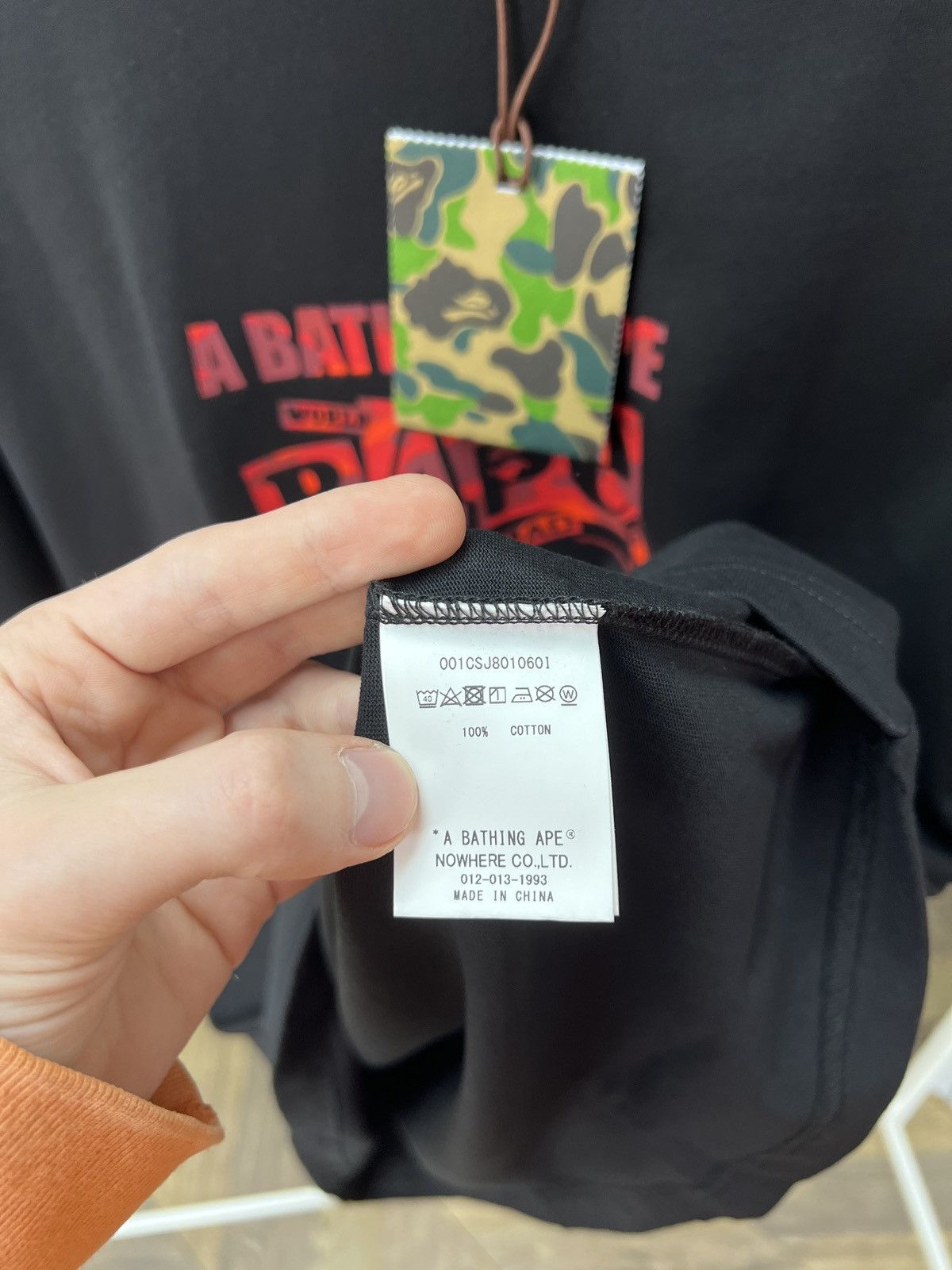 Bape Bape Text Graphic Tee Size US L / EU 52-54 / 3 - 10 Thumbnail