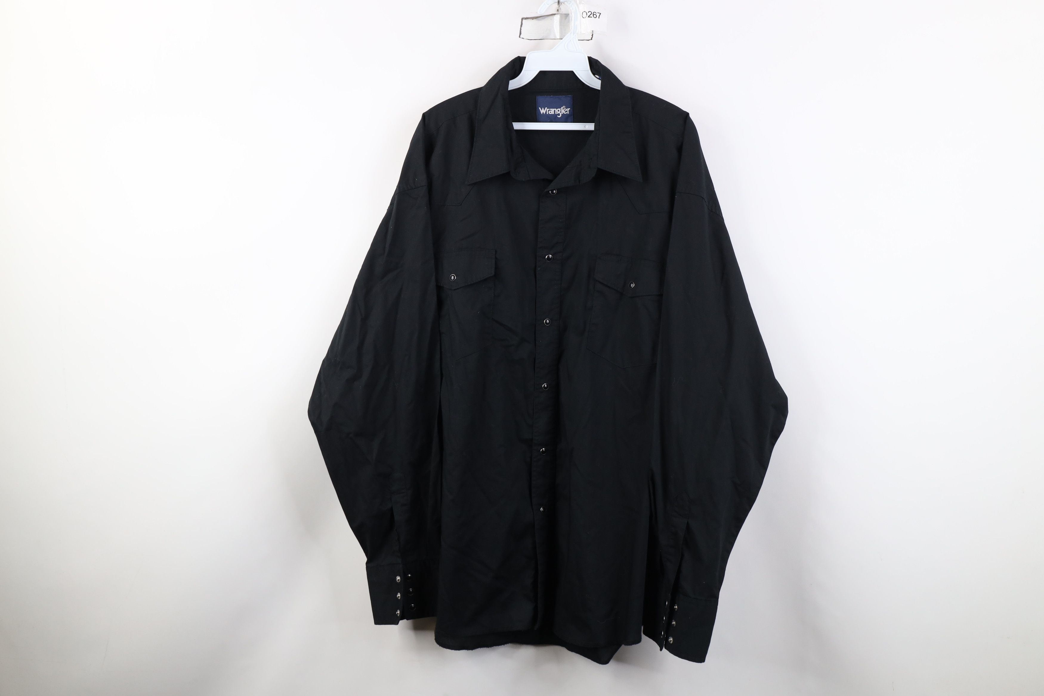 Wrangler Vintage 90s Wrangler Western Cowboy Snap Button Shirt Black Size US XXL / EU 58 / 5 - 1 Thumbnail