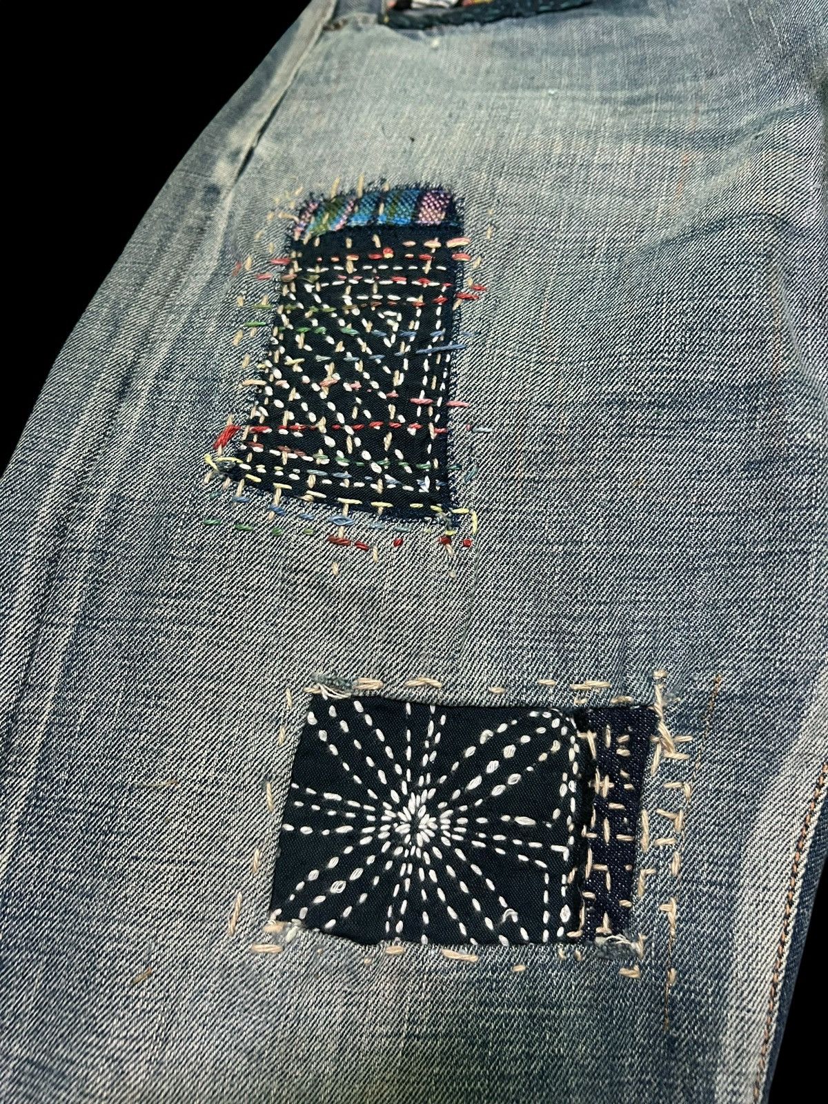 Edwin × Kapital × Vintage 🔥 VINTAGE EDWIN SELVEDGE DISTRESSED CUSTOM MADE DENIM JEANS Size US 34 / EU 50 - 14 Thumbnail