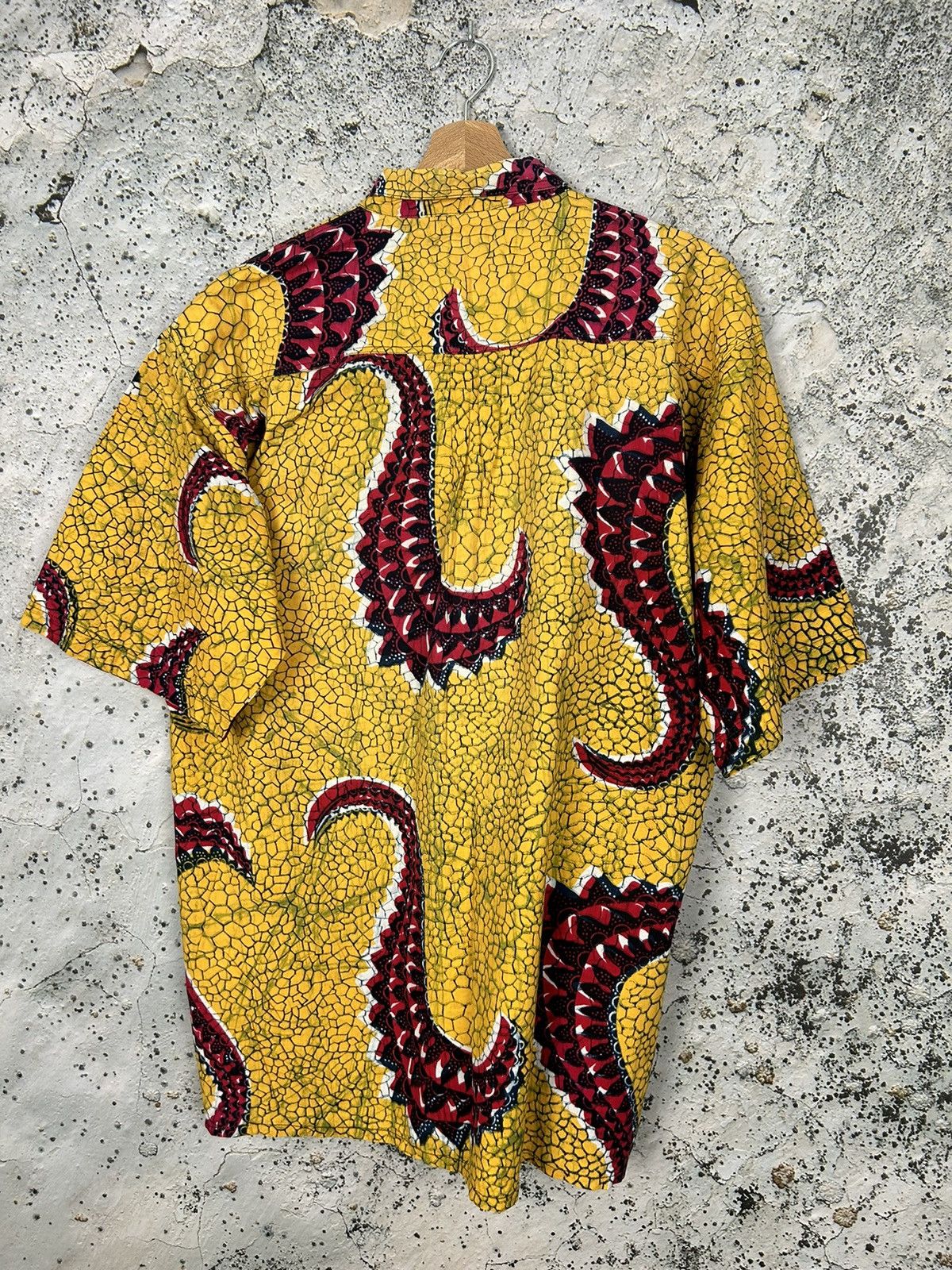 Other Vintage Yellow Hawaiian Shirt 90s Avantgarde Alternative Size US XL / EU 56 / 4 - 4 Thumbnail