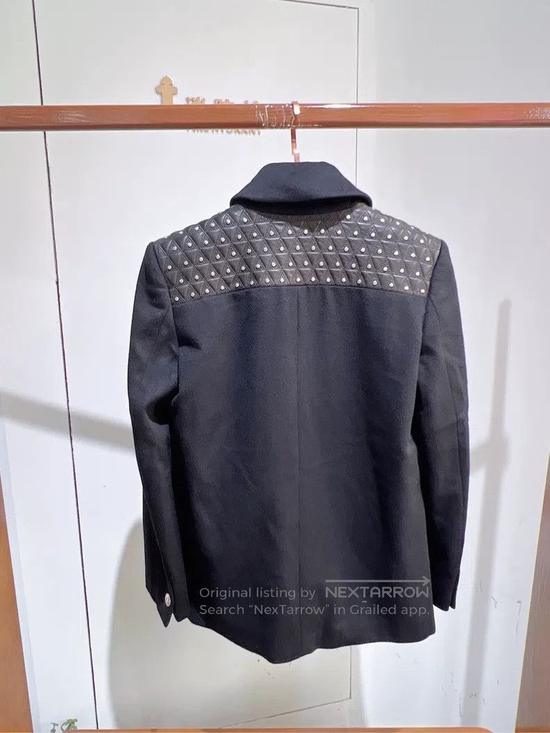 Versace Versace Men's coat double-rowed silver buckle black wool Size US XS / EU 42 / 0 - 2 Thumbnail