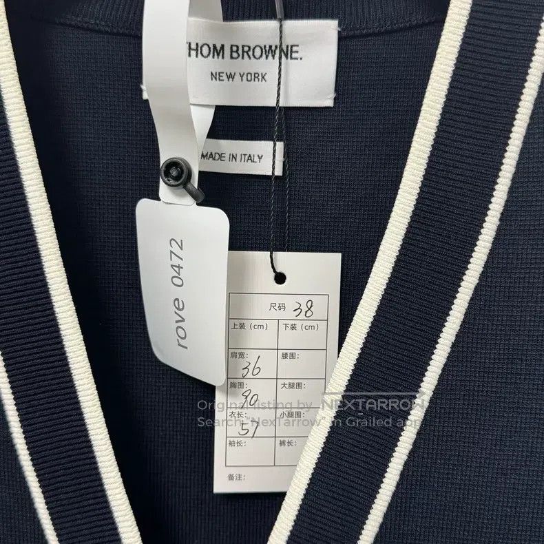 Thom Browne Thom Browne Navy Blue Colorblock Cardigan Size XS / US 0-2 / IT 36-38 - 2 Thumbnail