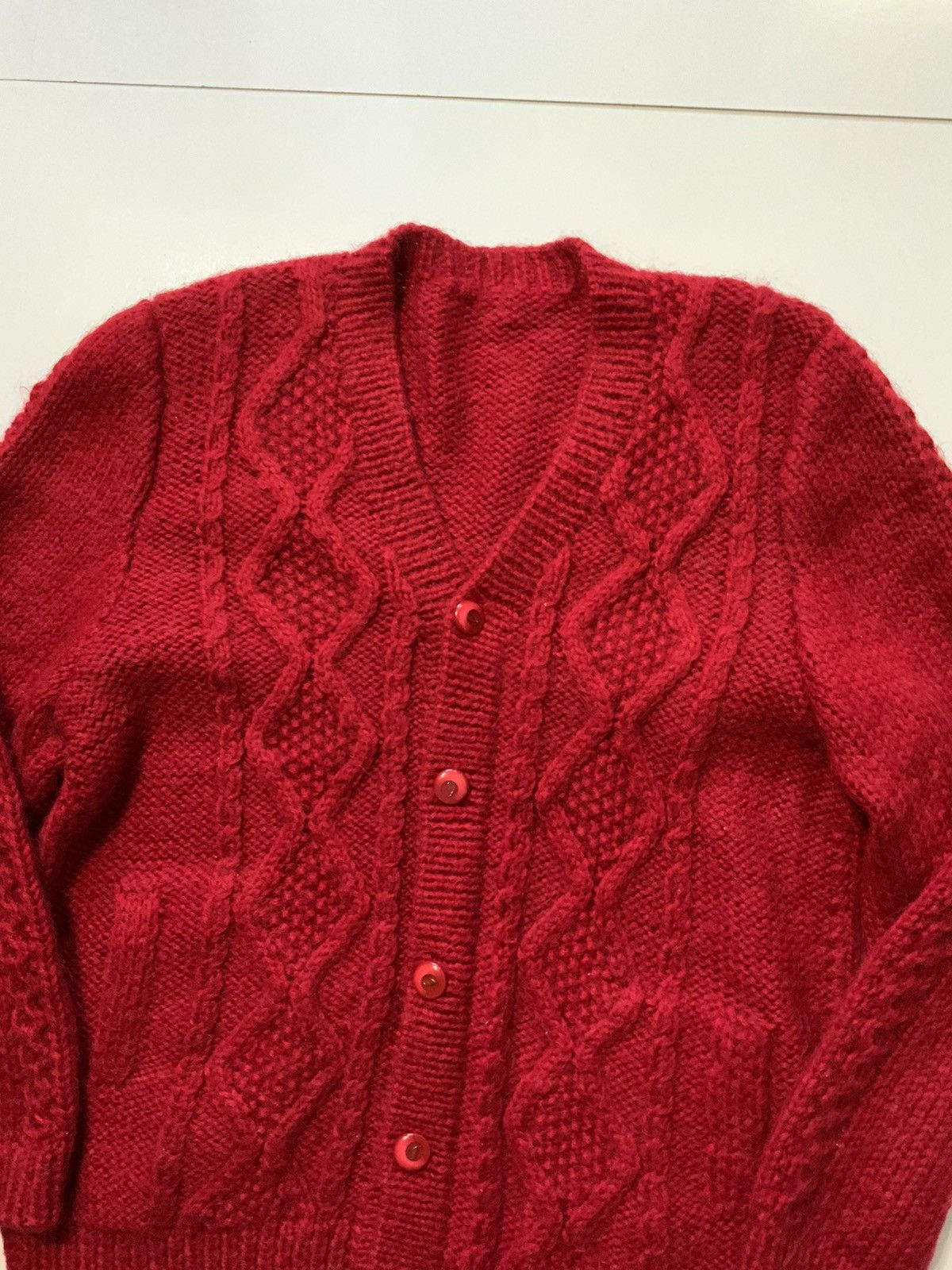 Vintage Vintage Fisherman Cableknit Fish Button Cardigan Sweater Size US L / EU 52-54 / 3 - 3 Thumbnail