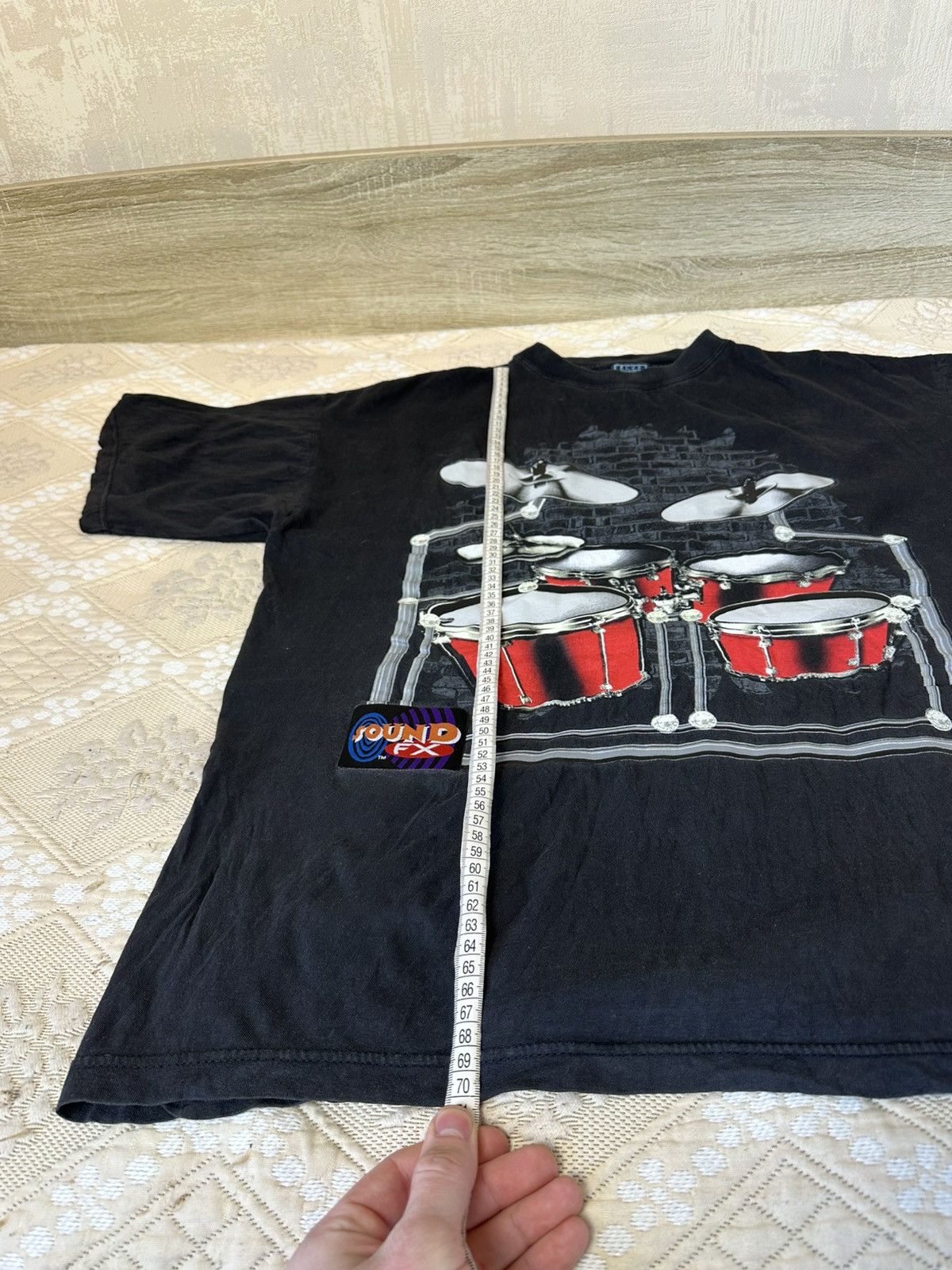 Band Tees 🔥 1997 Vintage Sound FX Printed T Shirt Drum Rock Metal Punk Size US XL / EU 56 / 4 - 10 Thumbnail