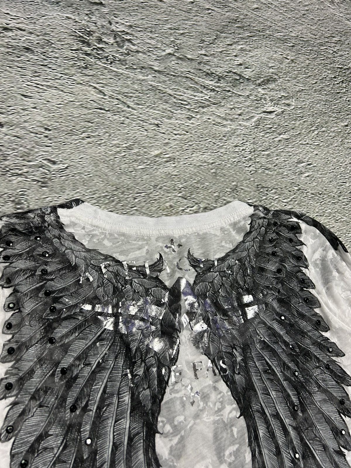 Affliction × Vintage Affliction Vintage Y2K Longsleeve white big logo Size M / US 6-8 / IT 42-44 - 6 Thumbnail