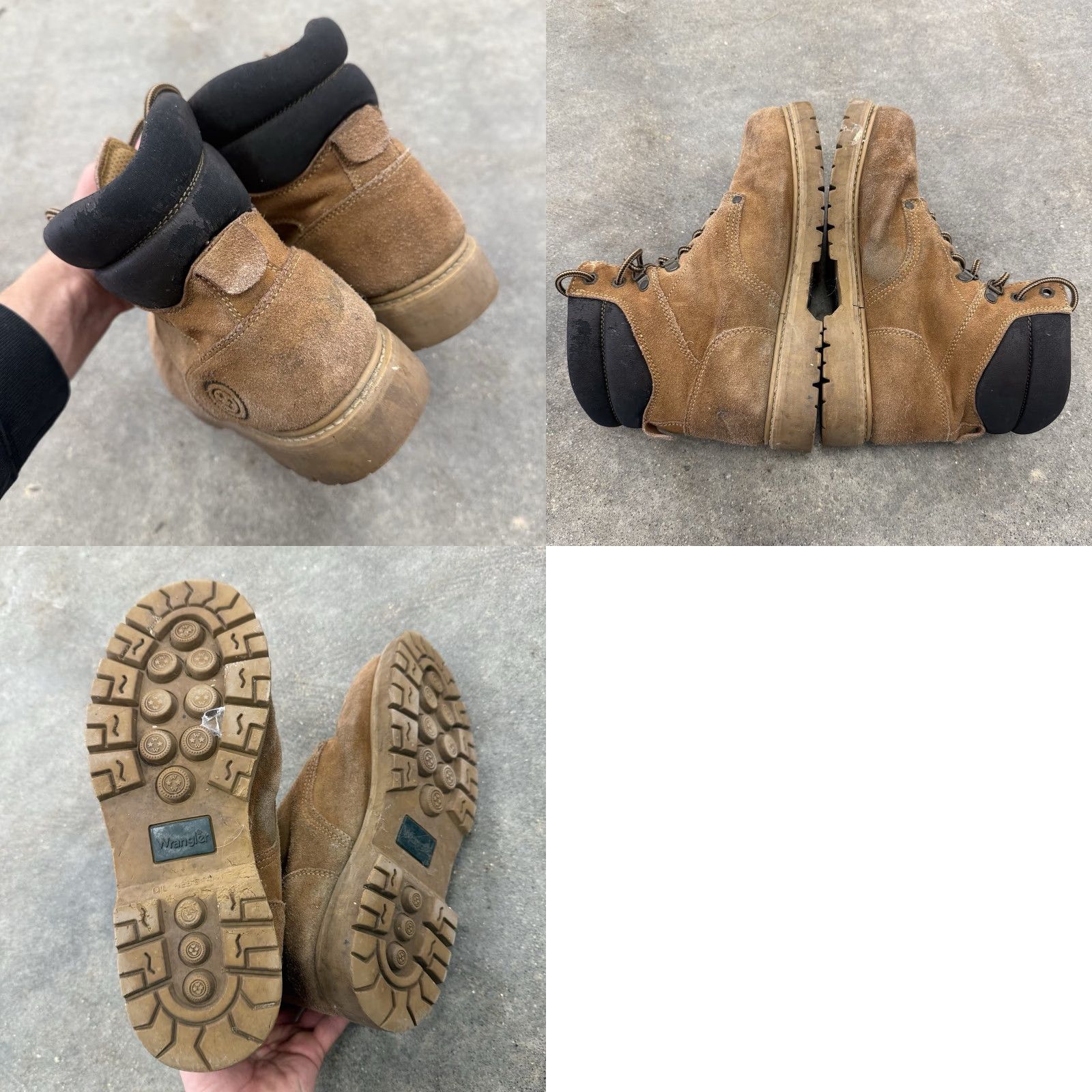 Wrangler WRANGLER Steel Toe Work Wear Boots Mens 11 Wide Brown Leather Work & Safety Boots Mens Size US 11 / EU 44 - 8 Thumbnail