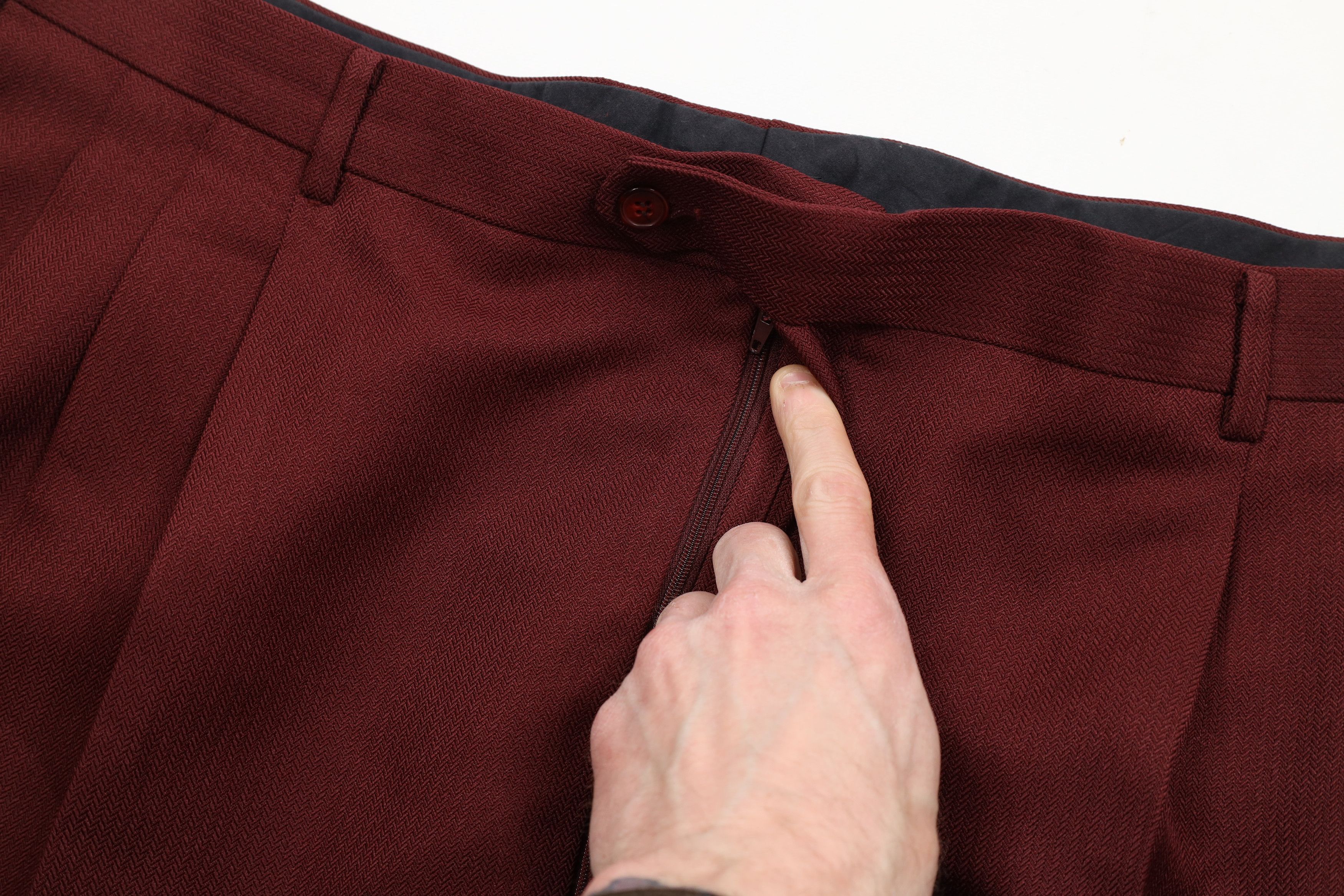 Vintage Vintage 90s Streetwear Knit Wide Leg Chino Pants Red Size US 44 / EU 60 - 6 Thumbnail