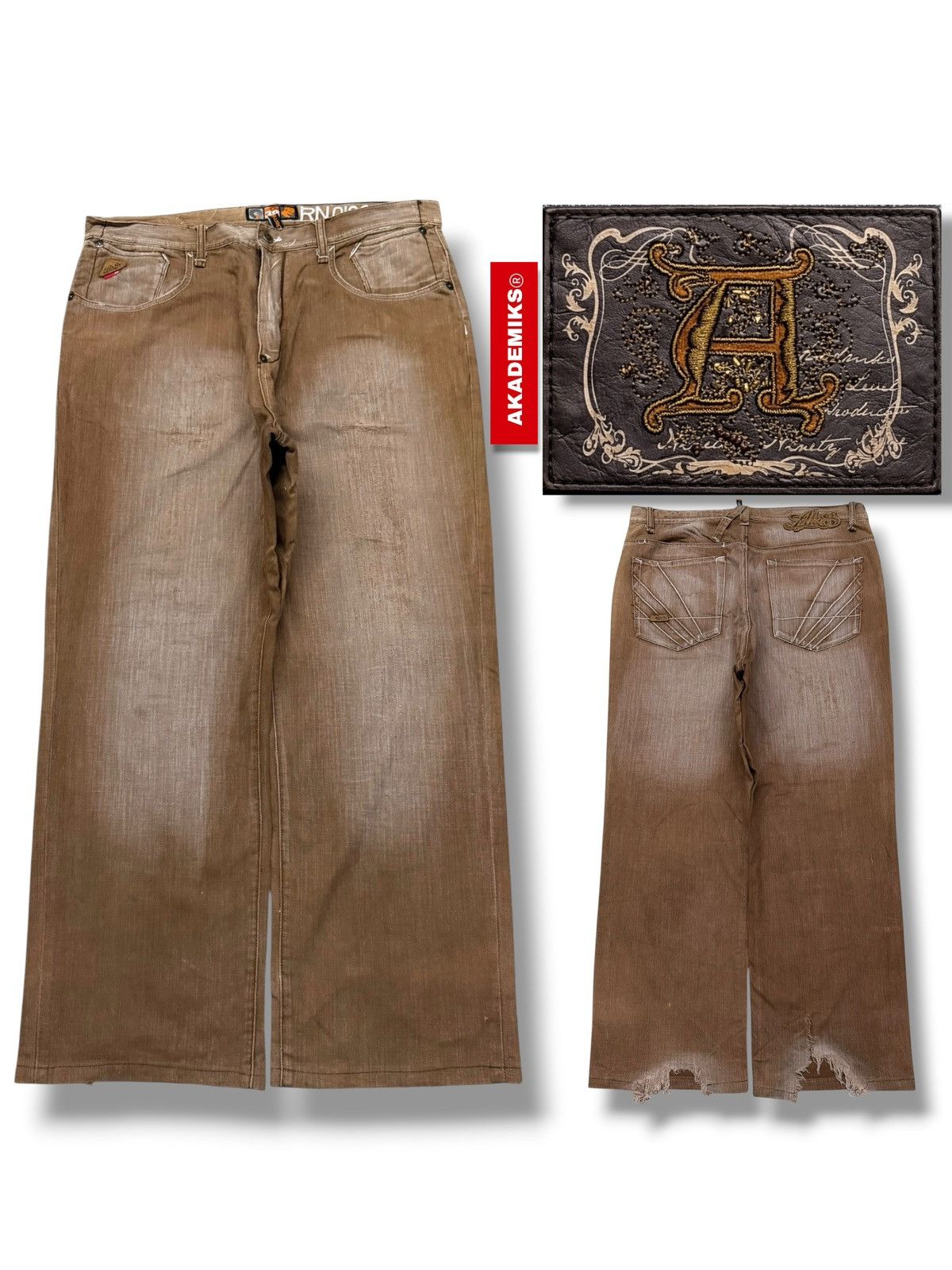 Akademiks Vintage Y2K Akademiks 101 Denim Jeans | Baggy Wide Leg | W39 Size US 39 - 1 Thumbnail