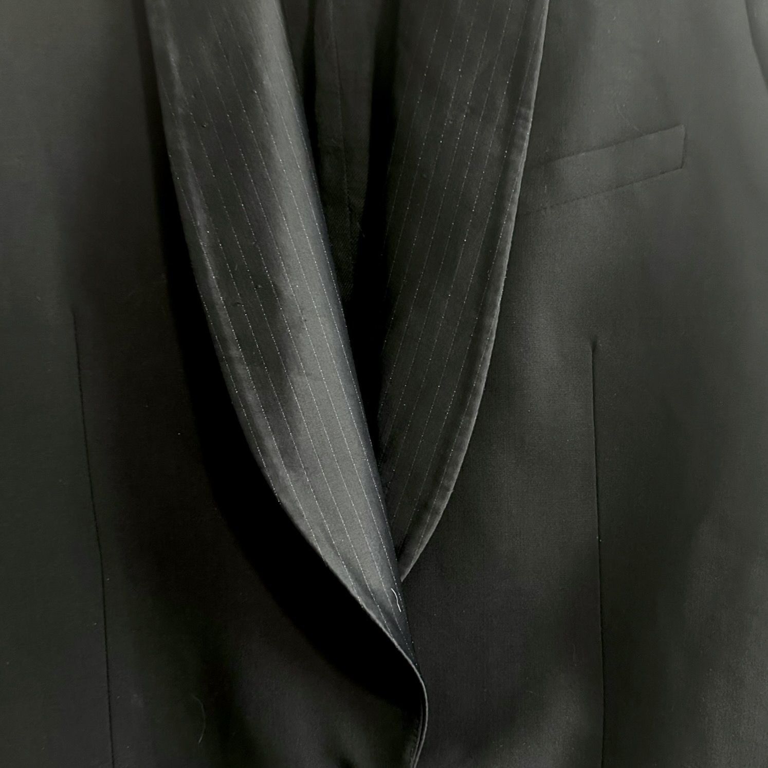 Iro Iro Alix Black Wool Blazer with pin stripe satin collar. 38E Size S / US 4 / IT 40 - 8 Thumbnail