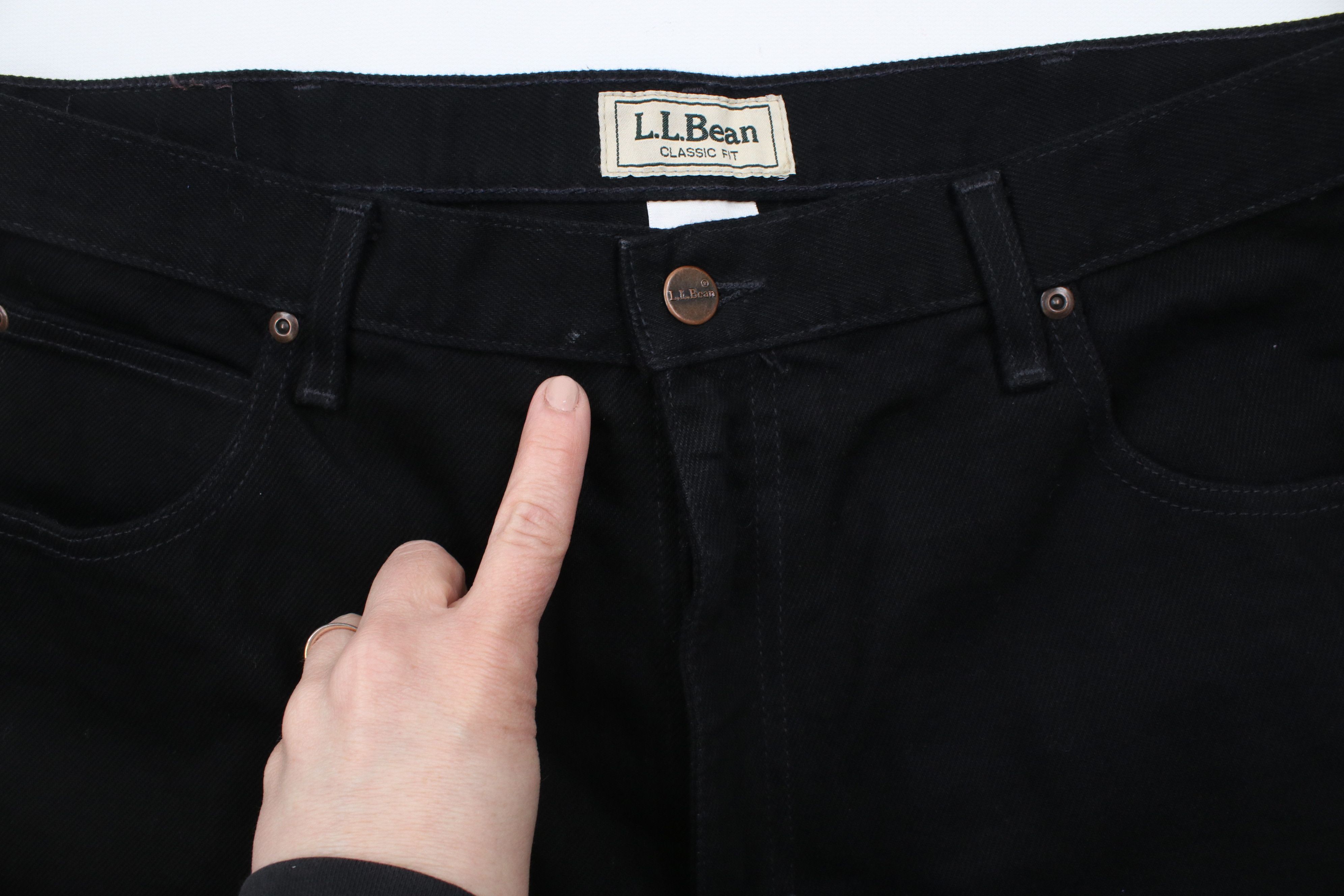 L.L. Bean × Vintage Vintage LL Bean Classic Fit Straight Leg Denim Jeans Black Size US 38 / EU 54 - 8 Thumbnail