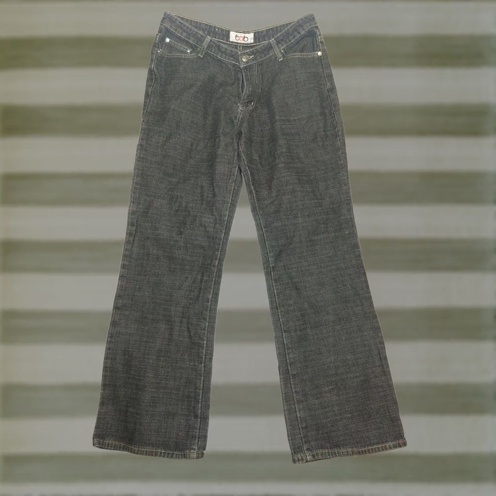 Denime BQB Jeans Womens Size 17 Regular Mid Rise Denim Black 31x30 Embroidery Bohemian 90s Jeans Mens? Size 38" / US 16 / IT 52 - 1 Thumbnail