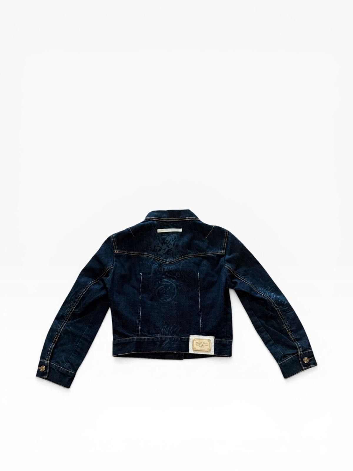Jean Paul Gaultier Jean Paul Gaultier Jeans 90s Flower Denim Jacket Navy Sz L Size US M / EU 48-50 / 2 - 3 Thumbnail