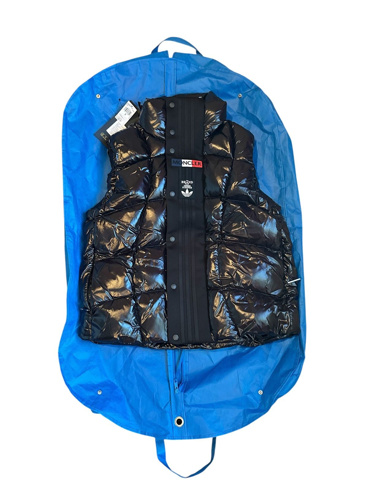 Adidas × Moncler Moncler x Adidas 3 Stripe Vest Size US L / EU 52-54 / 3 - 1 Thumbnail