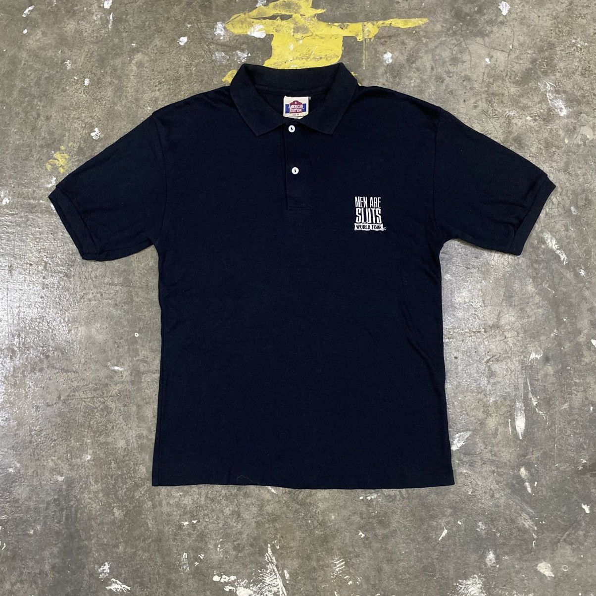 Band Tees Vintage 80s Men Are Sluts World Tour Promo Polo Tee Band Rap Size US S / EU 44-46 / 1 - 2 Thumbnail
