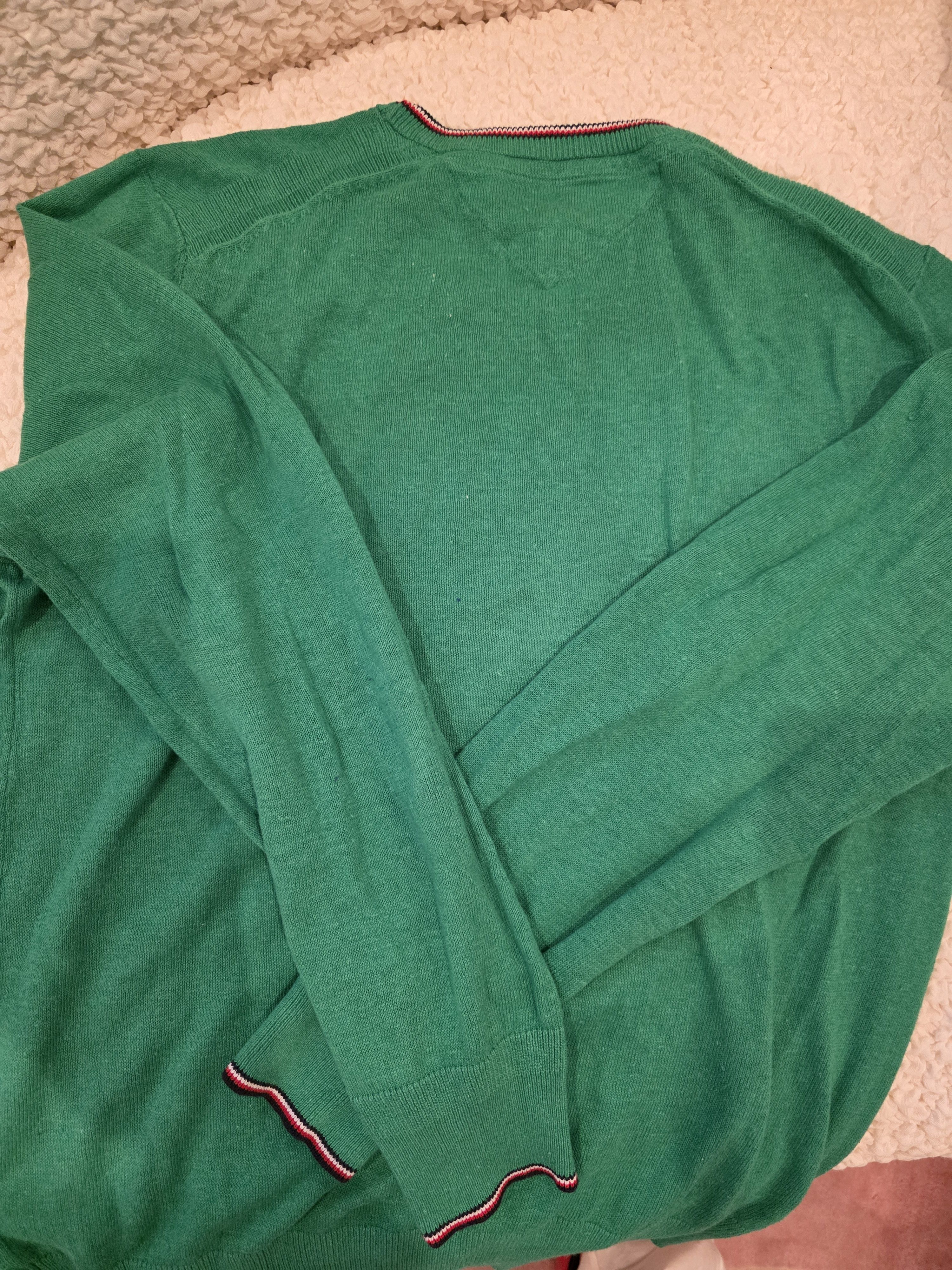 Tommy Hilfiger Cotton Green Sweater Size US L / EU 52-54 / 3 - 3 Thumbnail