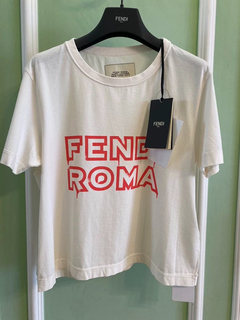 Fendi Fendi Roma Logo Short Sleeve T-Shirt-yf Size US M / EU 48-50 / 2 - 1 Thumbnail