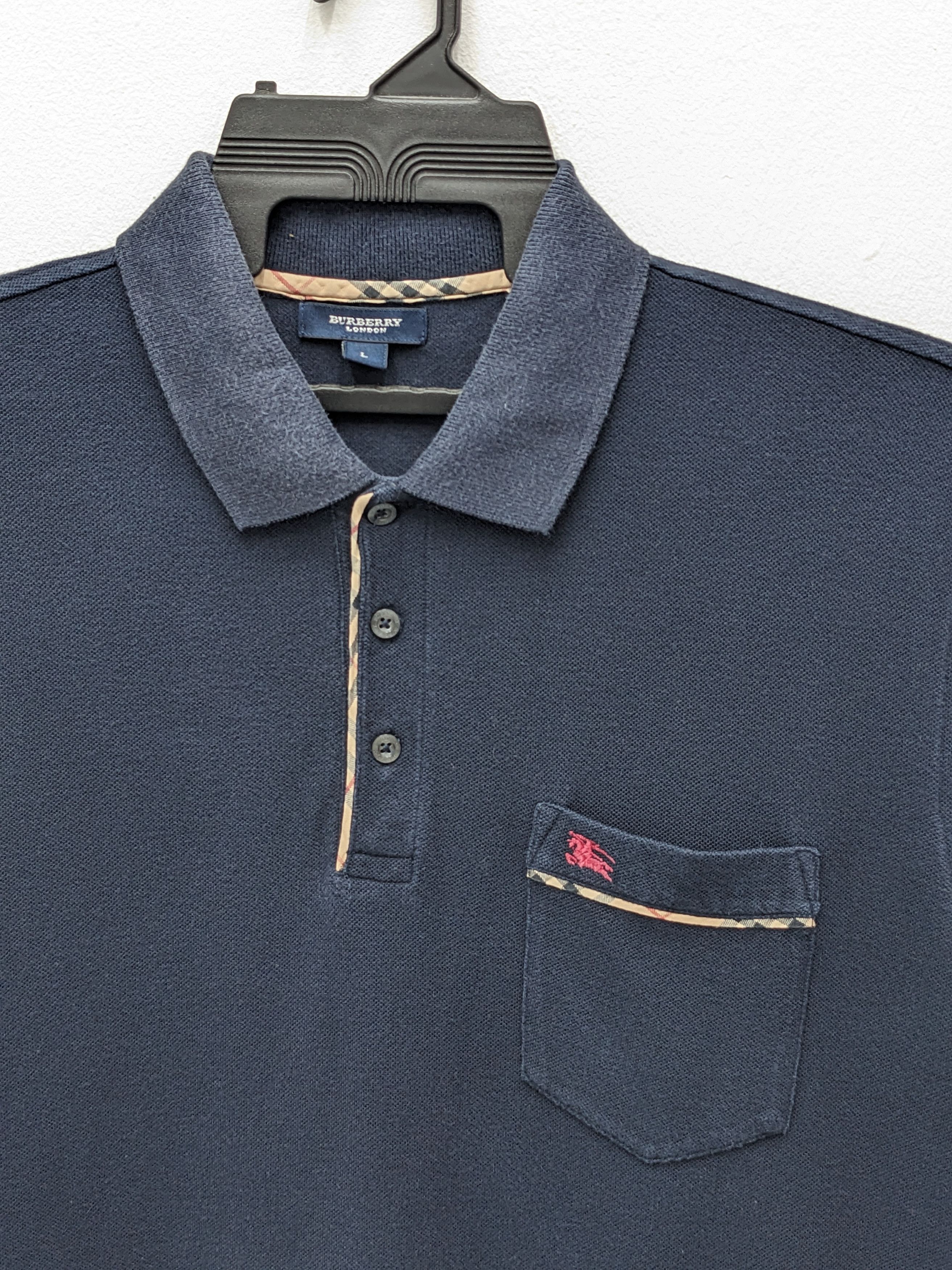 Burberry × Vintage VINTAGE BURBERRY LONDON POLO SHIRT Size US L / EU 52-54 / 3 - 3 Thumbnail