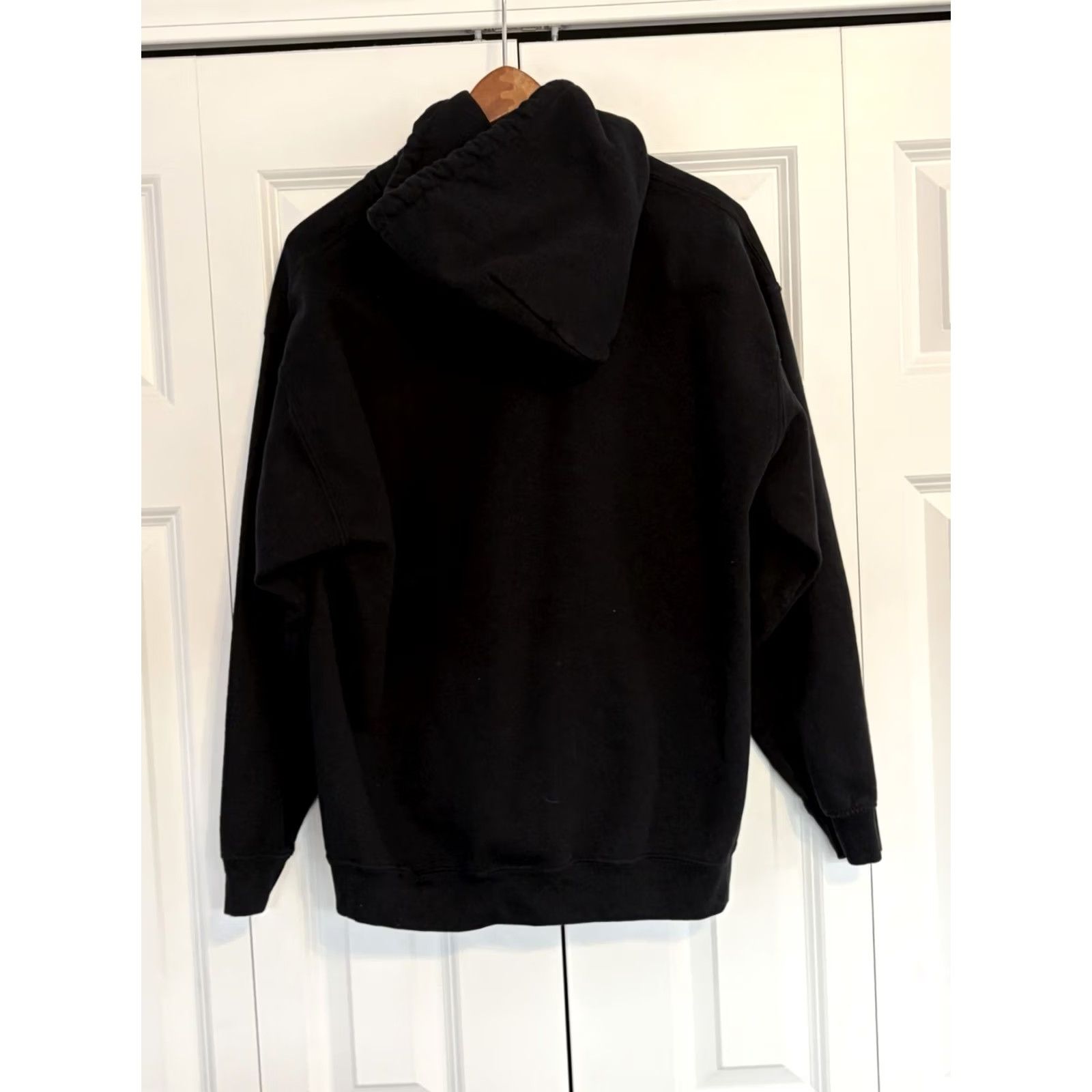 Vintage Modern Rockstar Hoodie Sweatshirt Black Unisex Large Nicrko Chainz Graphic Print Pocket Pullover Winter Mens Size US L / EU 52-54 / 3 - 3 Thumbnail