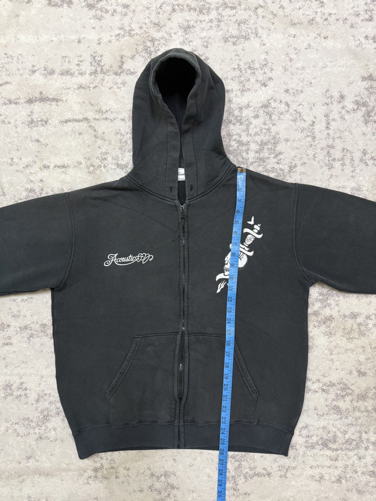 Japanese Brand Acoustic Prominent Skull Zip Up Sweater Hoodie Size US L / EU 52-54 / 3 - 15 Thumbnail