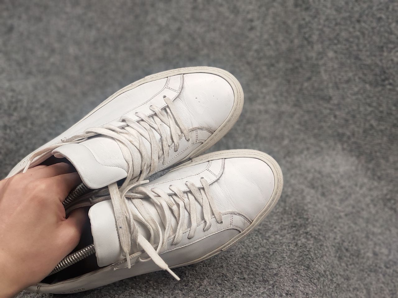 Common Projects Common Projects Achilles Low White Leather Lace Up Sneakers Size US 9 / IT 39 - 15 Thumbnail