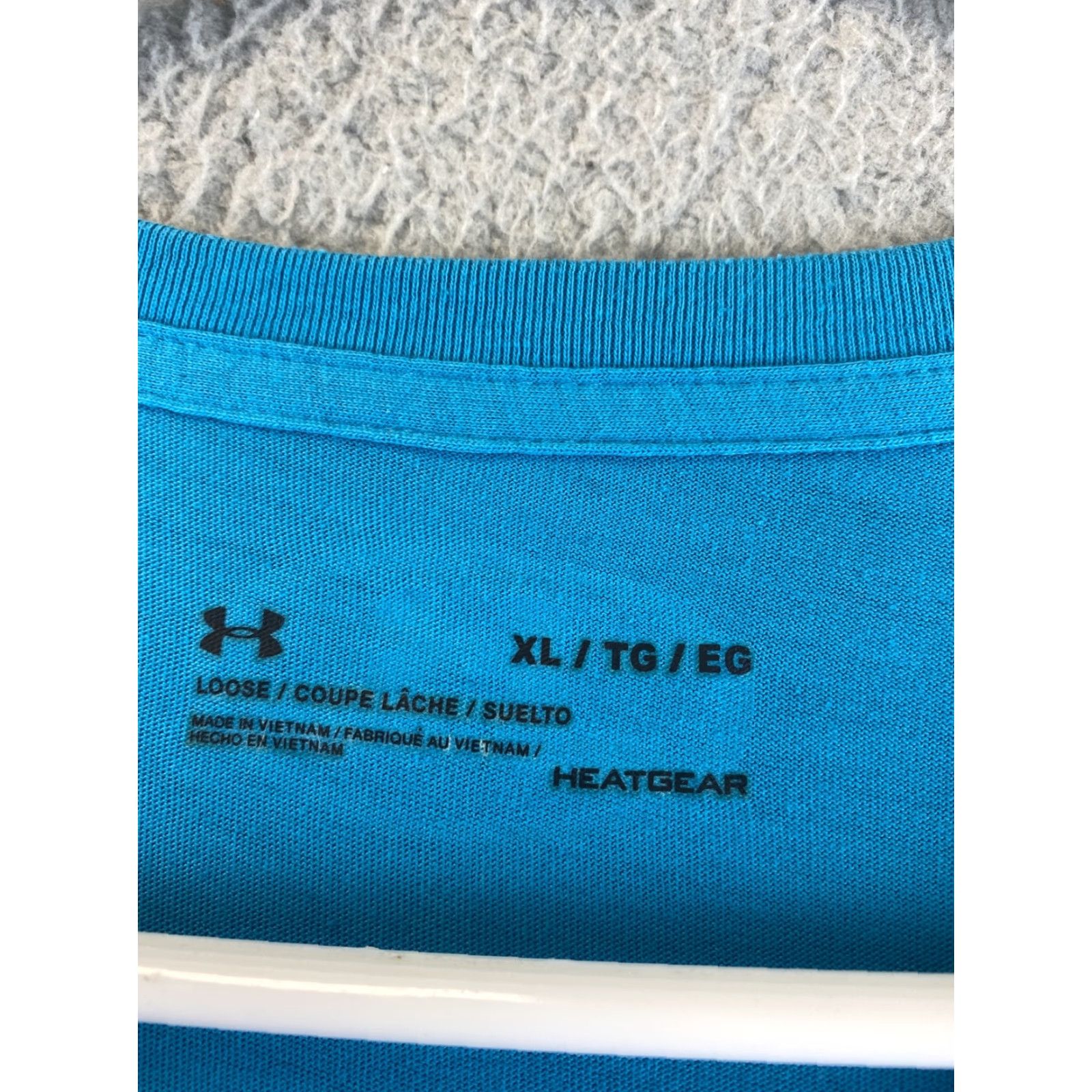 Under Armour Under Armour UA Men's Logo Cotton Green T-Shirt Blue /88-31 XL Logo Crew Neck Short Sleeve Jersey Jersey Cotton T-Shirt Blue Green Under Armour Size US XL / EU 56 / 4 - 5 Thumbnail
