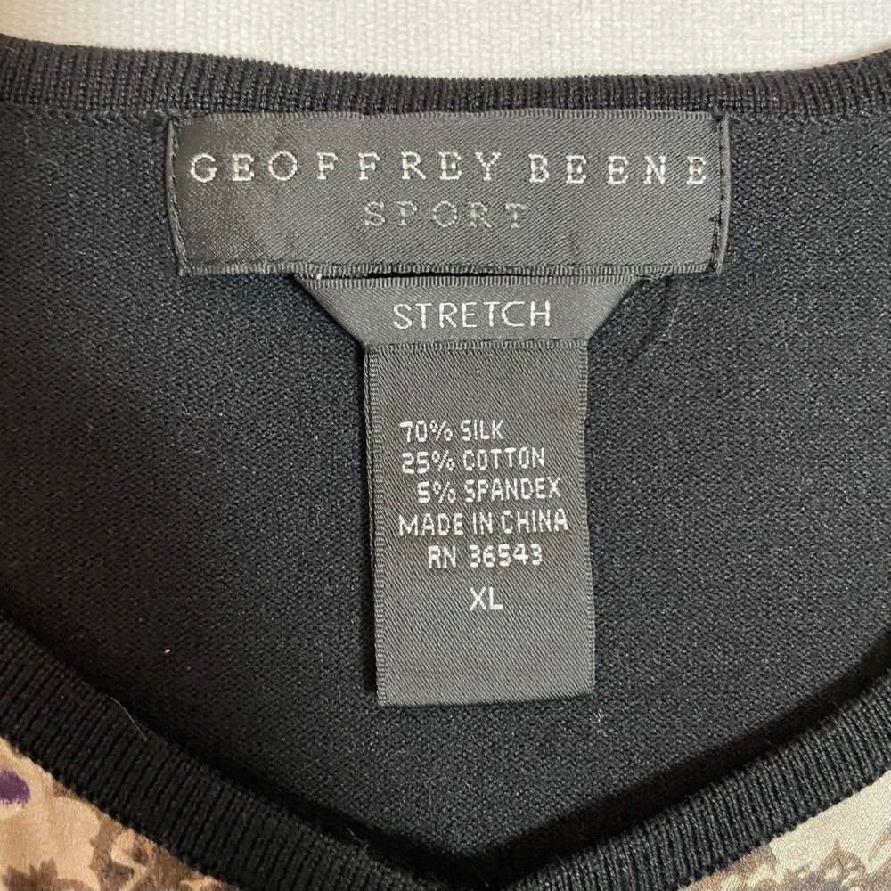 Geoffrey Beene Geoffrey Beene Floral Silk Inset Knit Button Front Cardigan Size M / US 6-8 / IT 42-44 - 7 Thumbnail