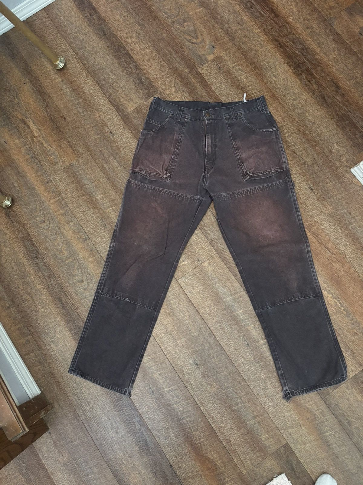 Dickies Grey and Red Carpenter Pants size L Size US 33 - 1 Thumbnail