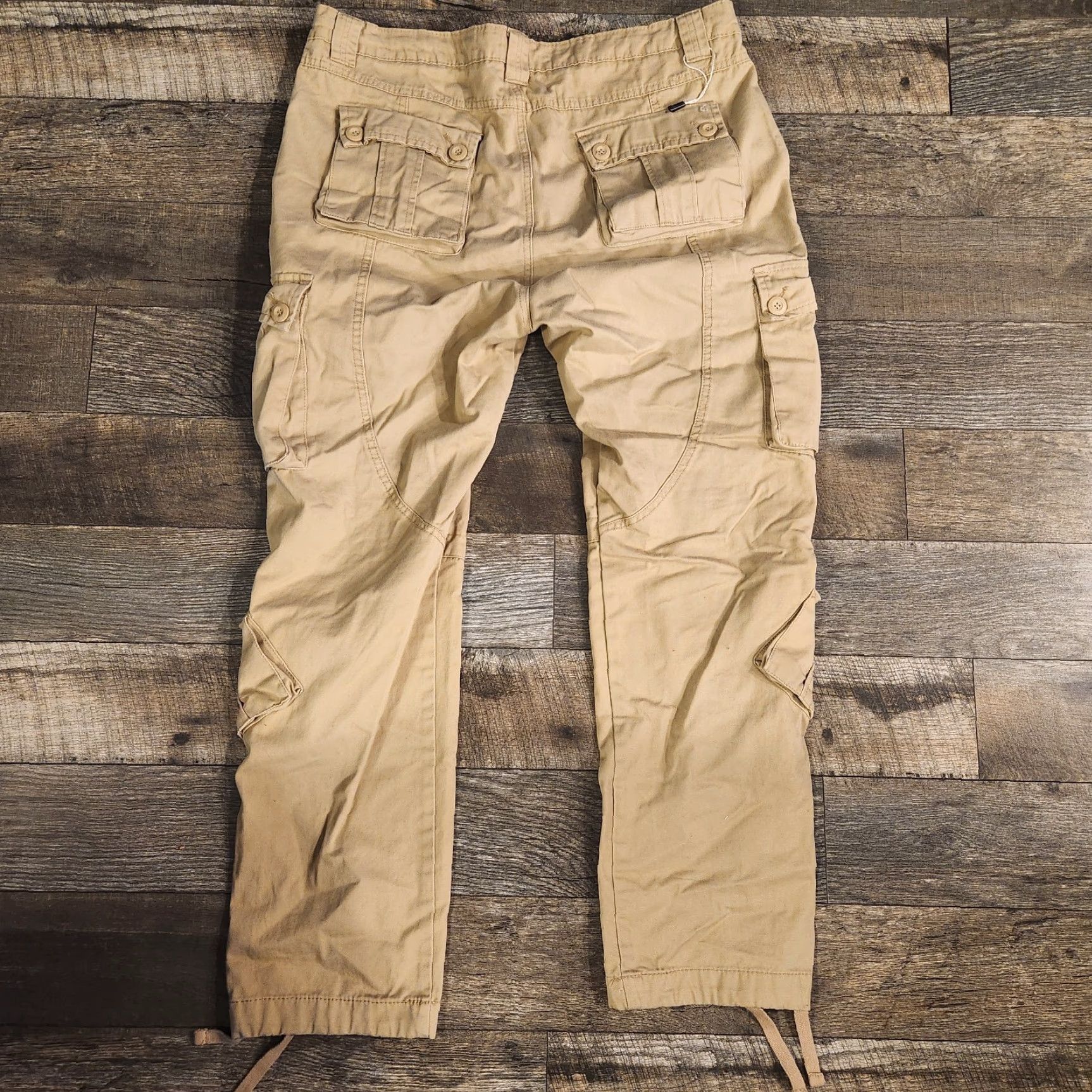 Vintage VINTAGE Matchstick Paratrooper Cargo Pants Mens 40x32 Tan Beige Cotton Canvas Cargo Pocket Straight Regular 40x32 Fall Winter Spring Mens Size US 40 / EU 56 - 6 Thumbnail