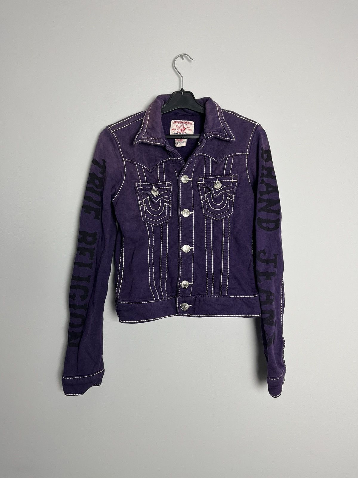 Image of True Religion Vintage Jacket Jimmy in Purple, Men's (Size Small)