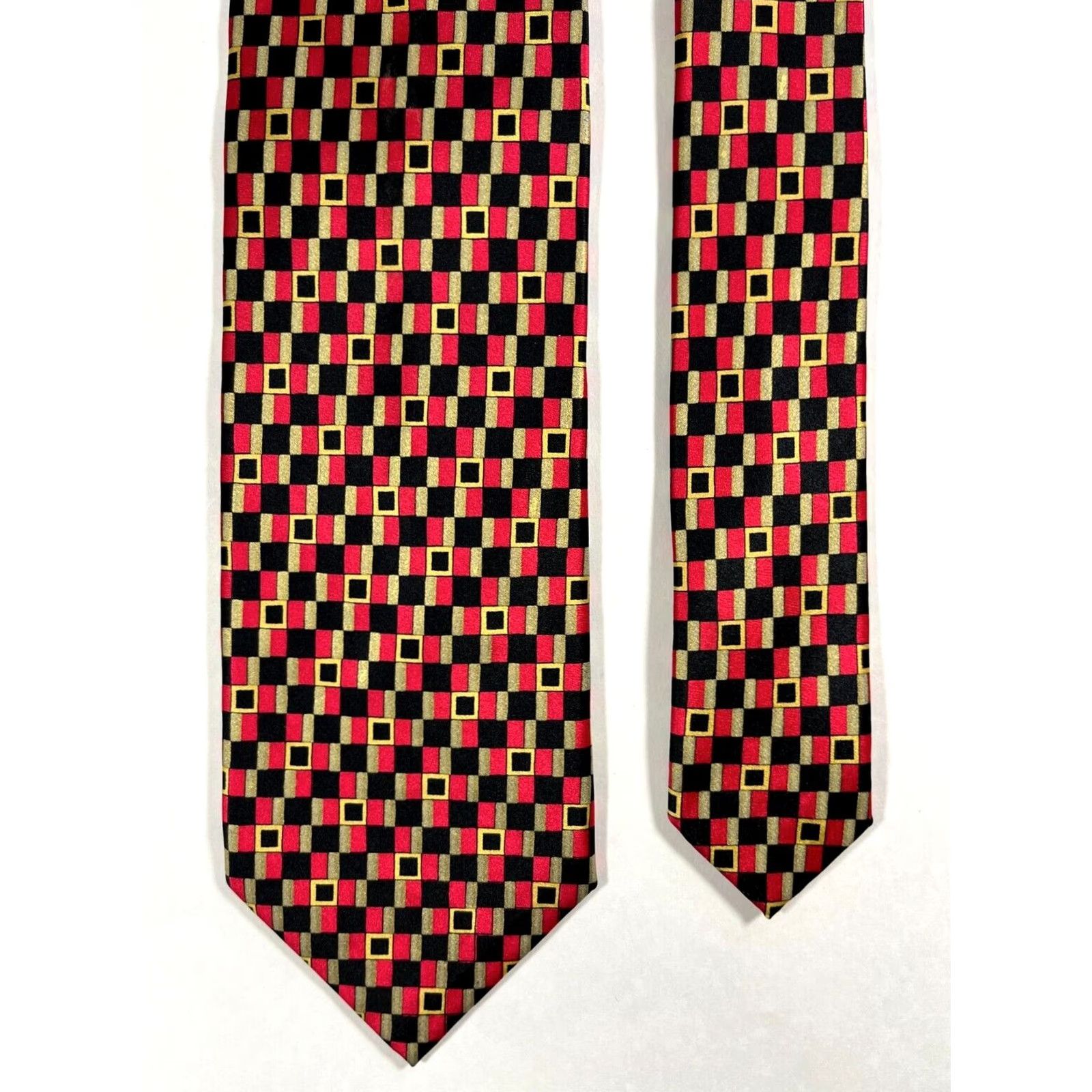 Brioni Brioni Silk Tie Geometric Multicolor Made in Italy Mens Tie Long 61.5" 3.5" Width")) Size ONE SIZE - 5 Thumbnail