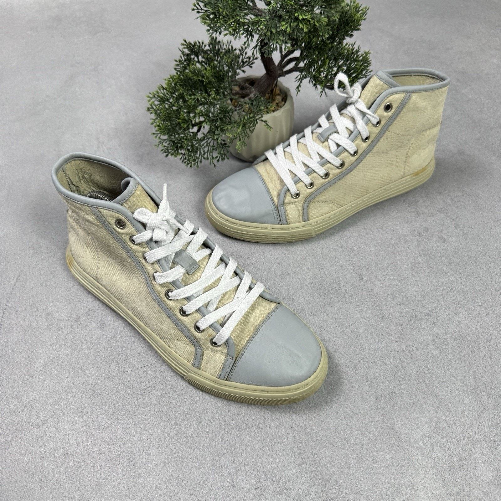 Gucci Gucci GG Monogram High Sneaker Size US 7 Grey Size US 7 / EU 40 - 2 Thumbnail