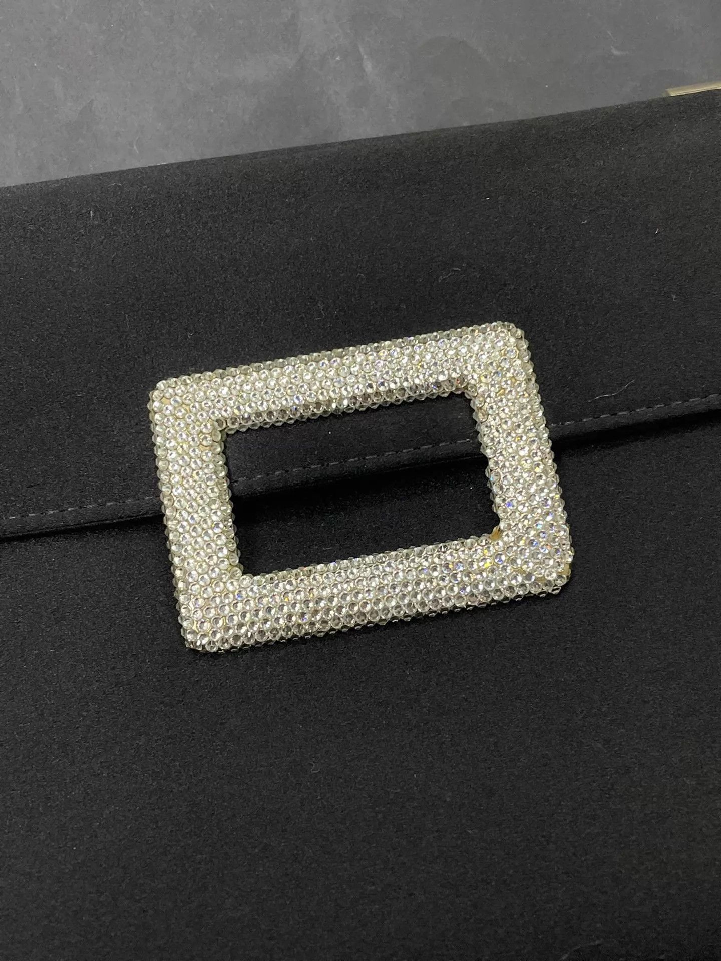 Roger Vivier RV Black Crystal Buckle Chain Evening Bag Size ONE SIZE - 2 Thumbnail