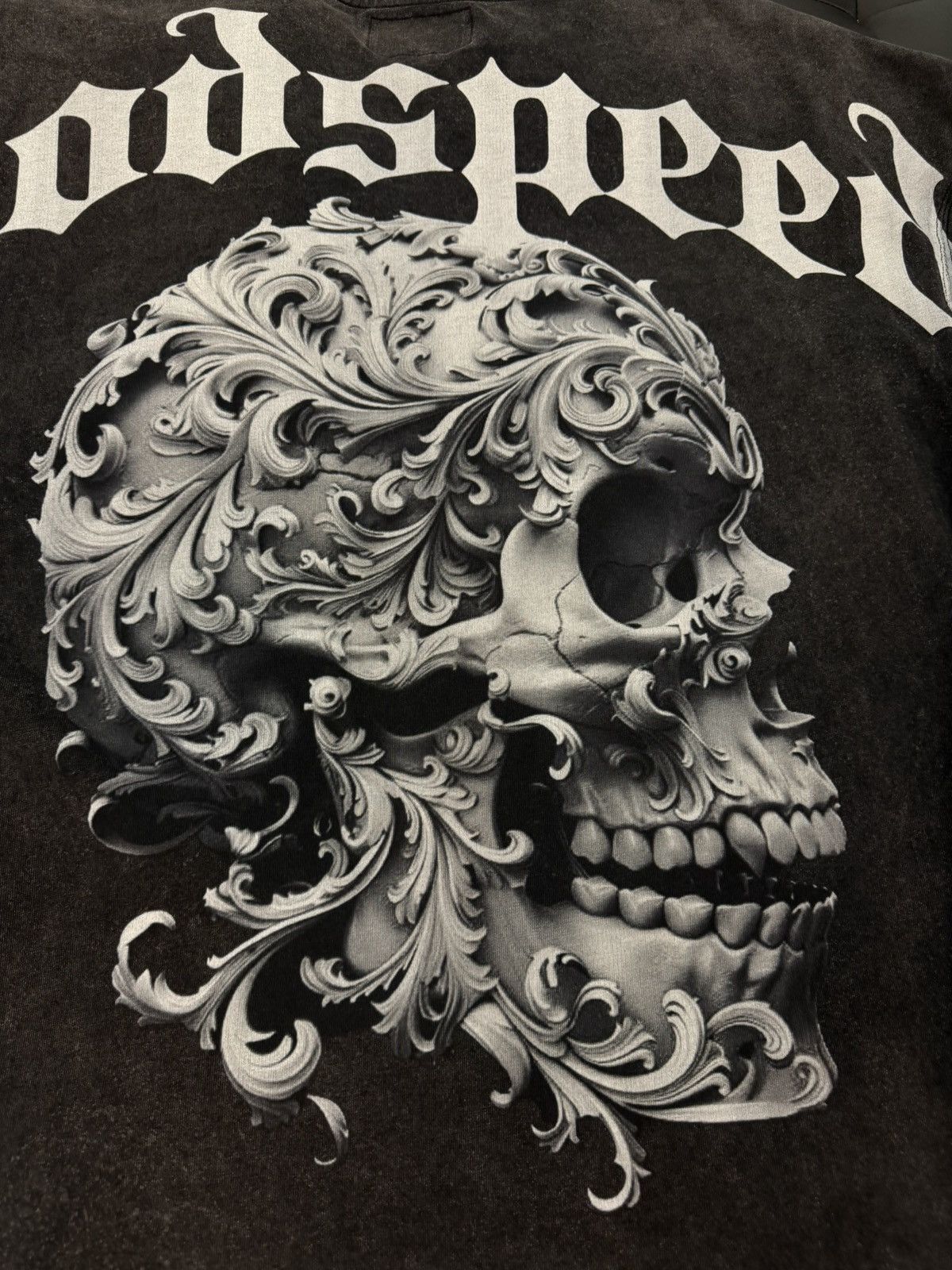 Godspeed Size XL - GodSpeed FloralSkull L/S Tee Black Size US XL / EU 56 / 4 - 8 Thumbnail